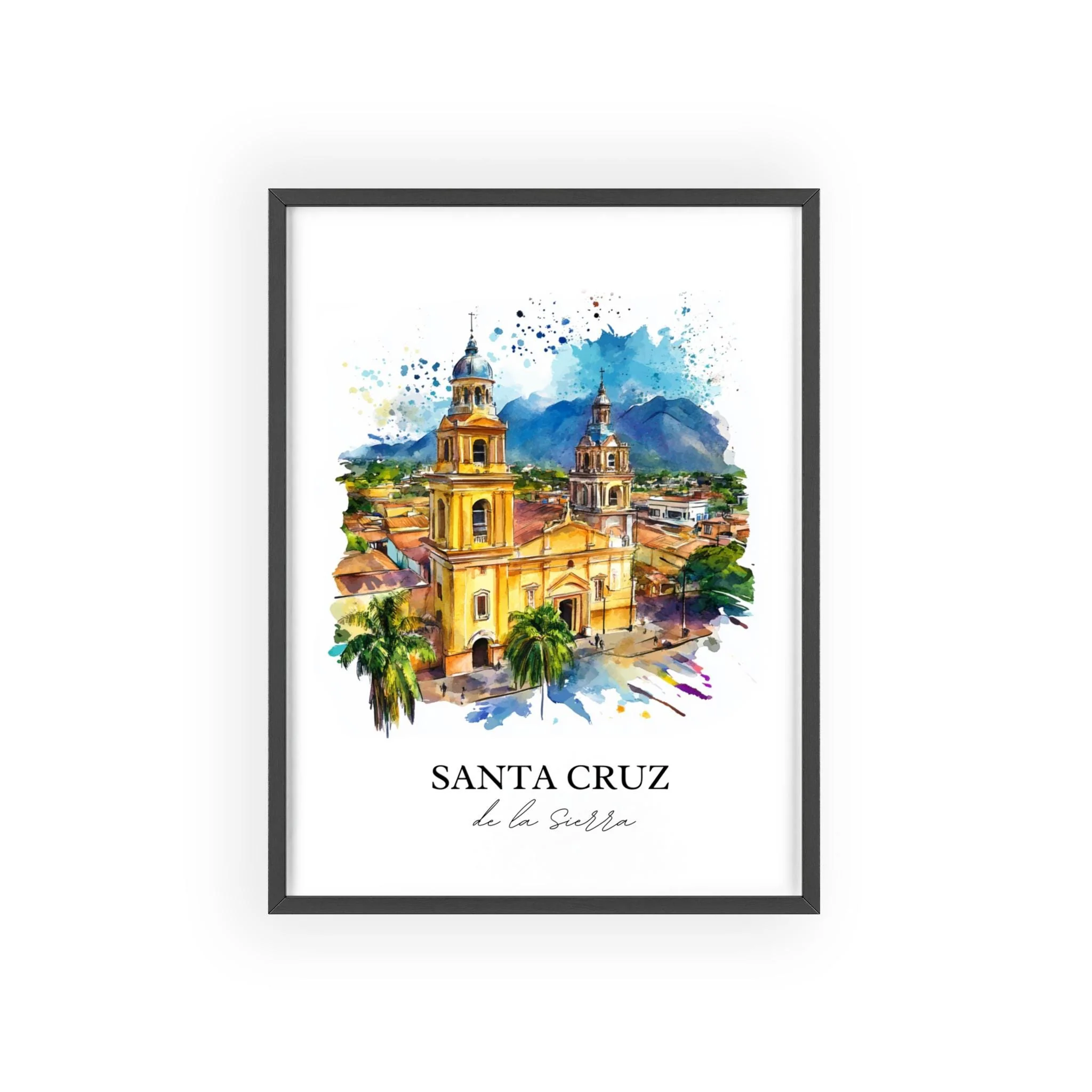 Santa Cruz de la Sierra, Bolivia – Watercolor Art Print - Image 7
