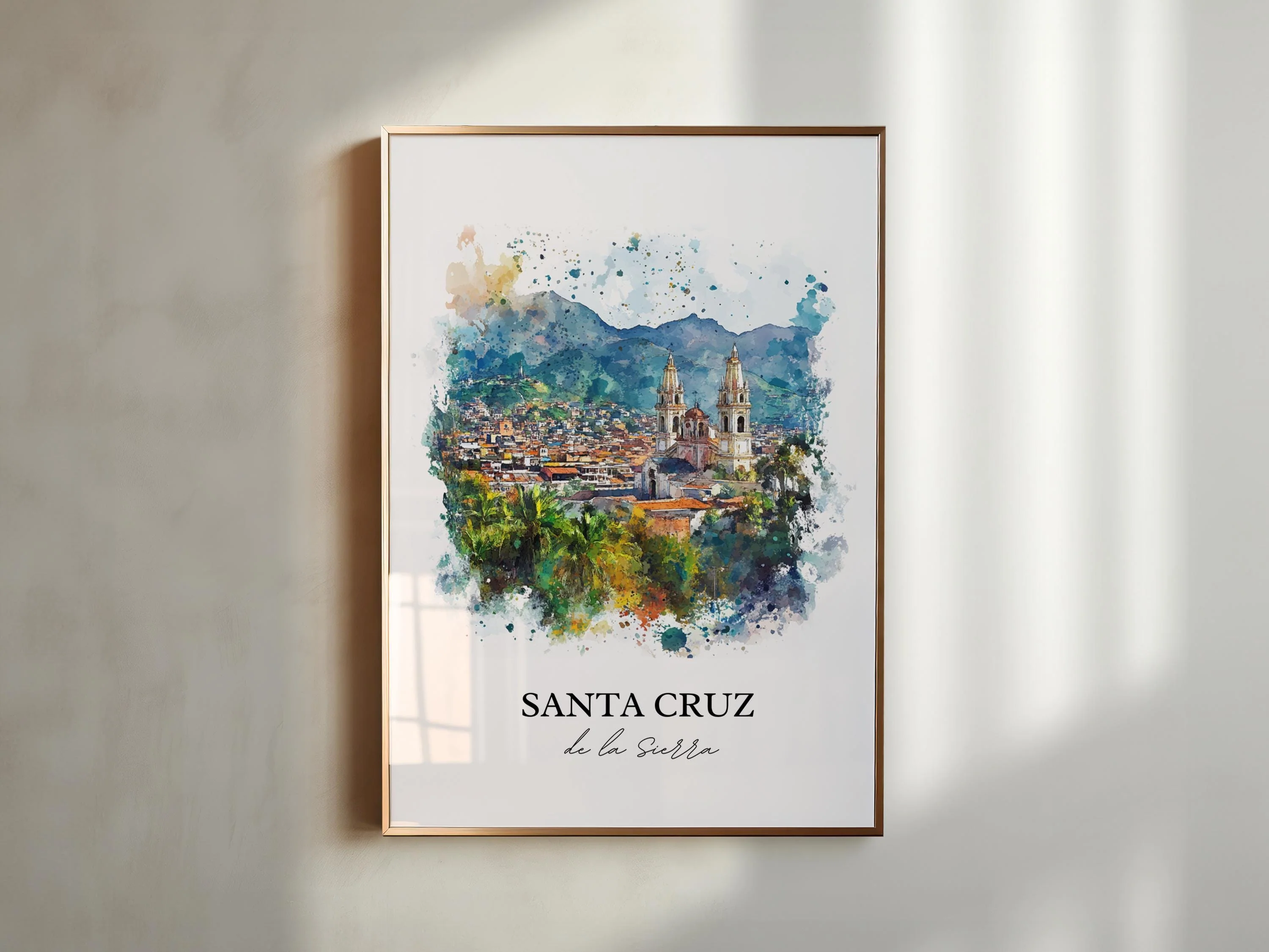Santa Cruz de la Sierra, Bolivia – Watercolor Art Print - Image 4