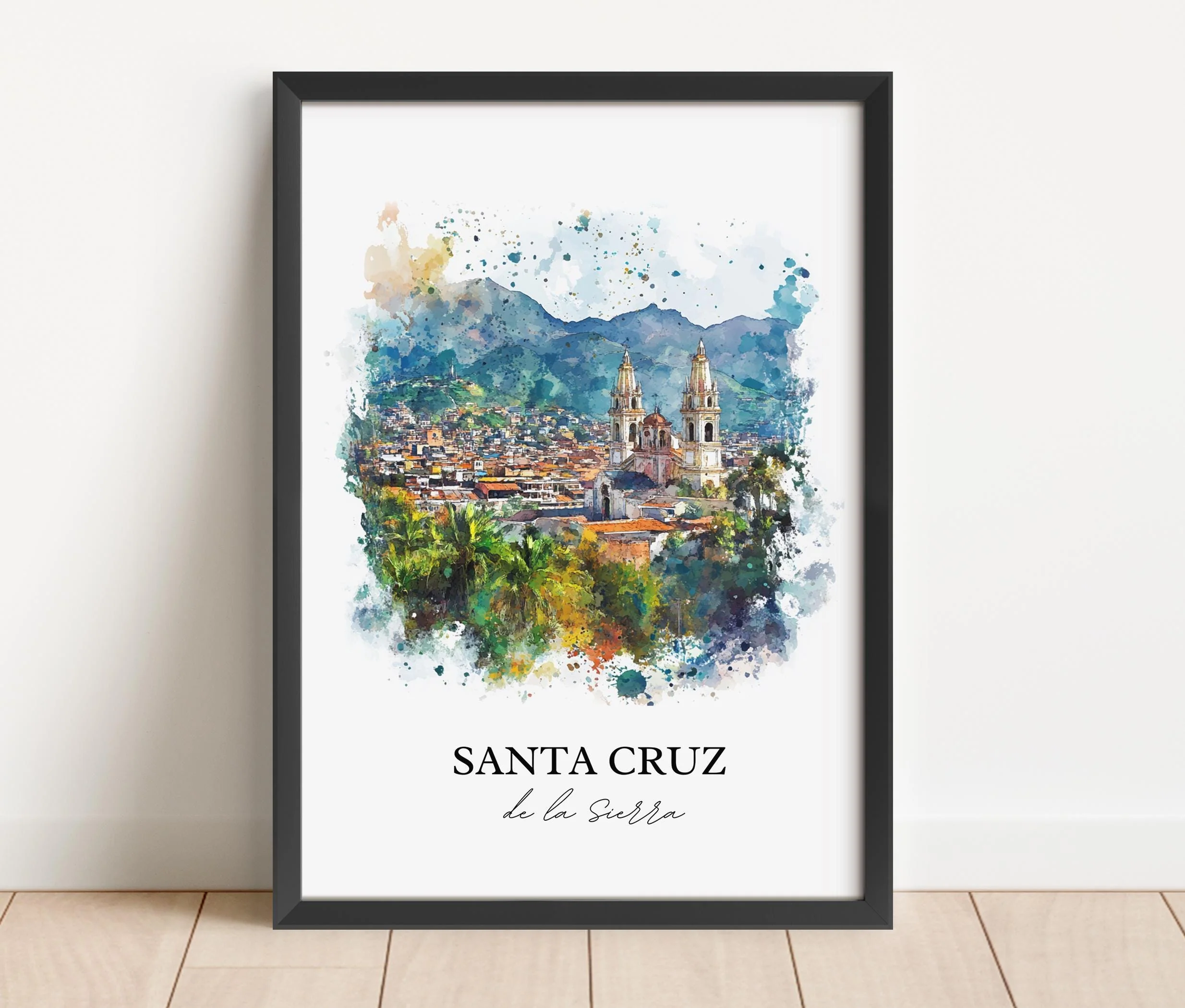 Santa Cruz de la Sierra, Bolivia – Watercolor Art Print - Image 5
