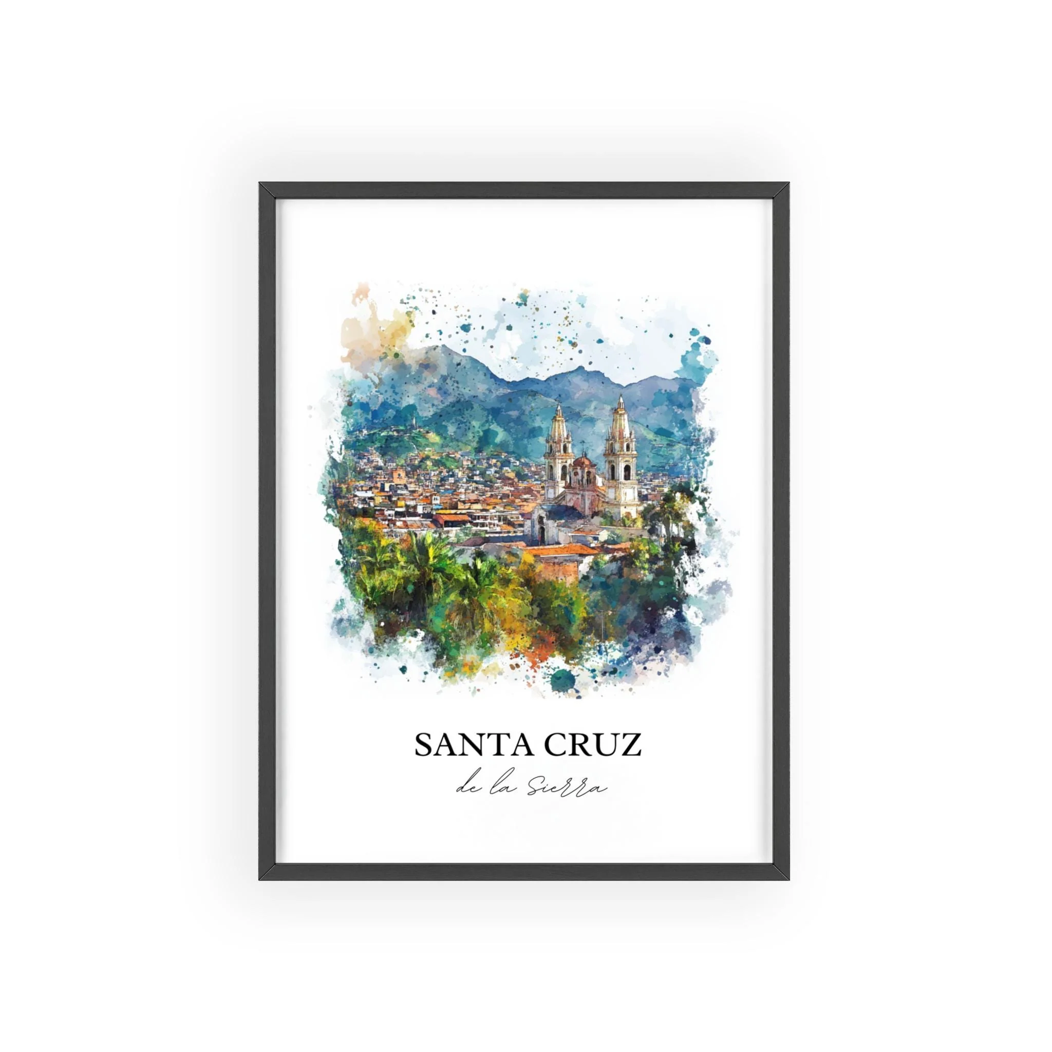 Santa Cruz de la Sierra, Bolivia – Watercolor Art Print - Image 7