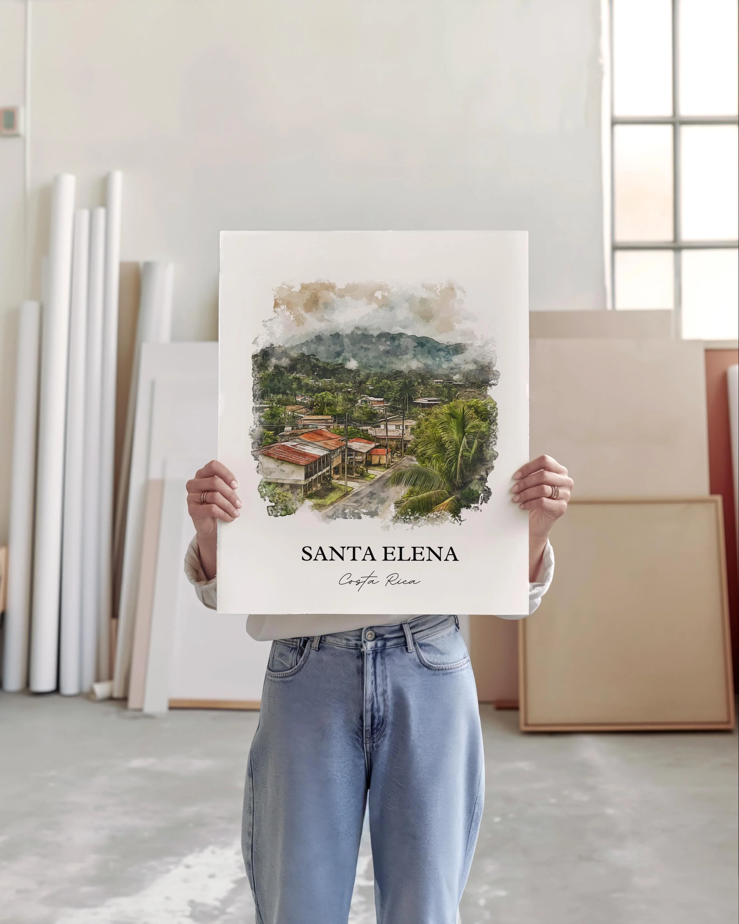Santa Elena, Costa Rica – Watercolor Art Print - Image 4
