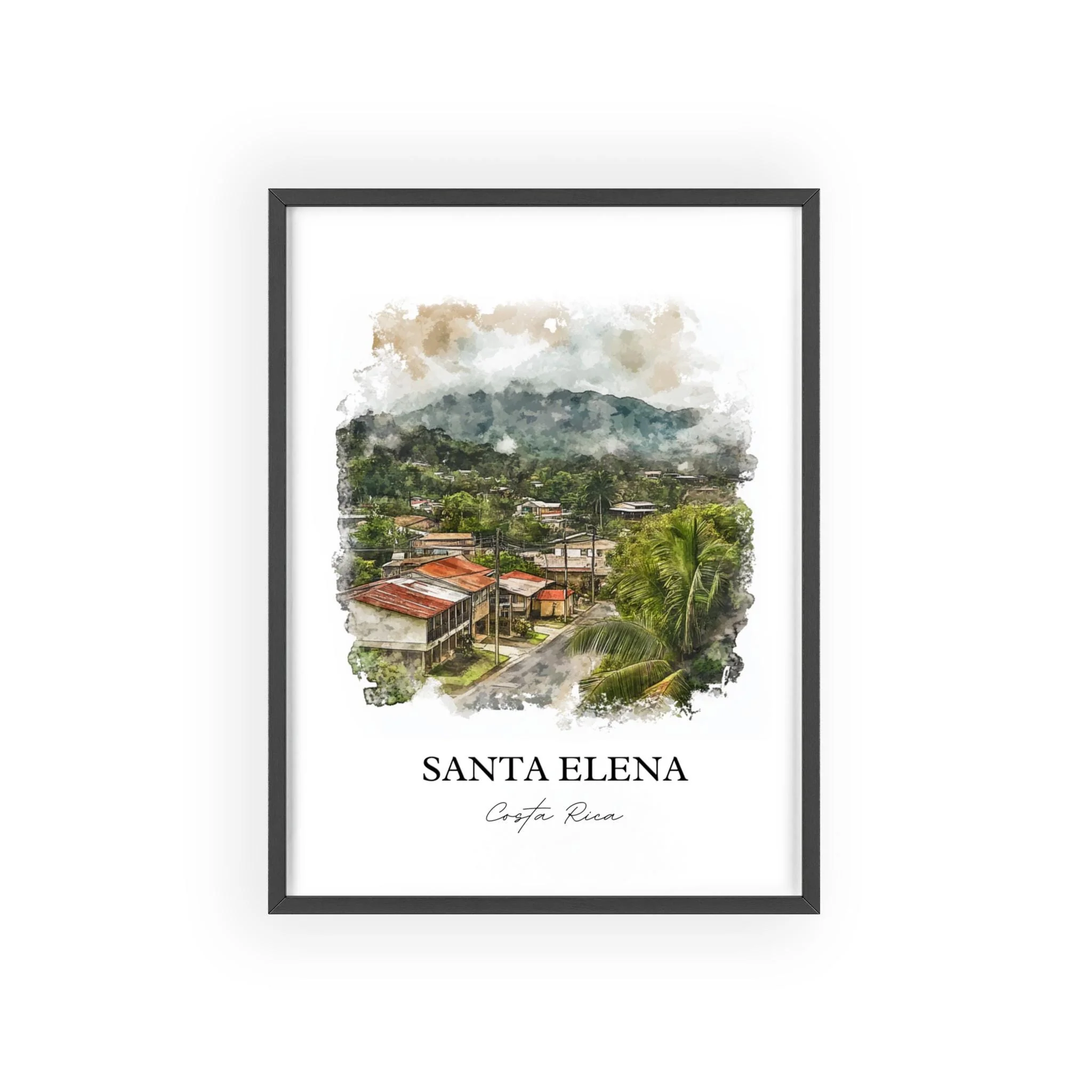 Santa Elena, Costa Rica – Watercolor Art Print - Image 7