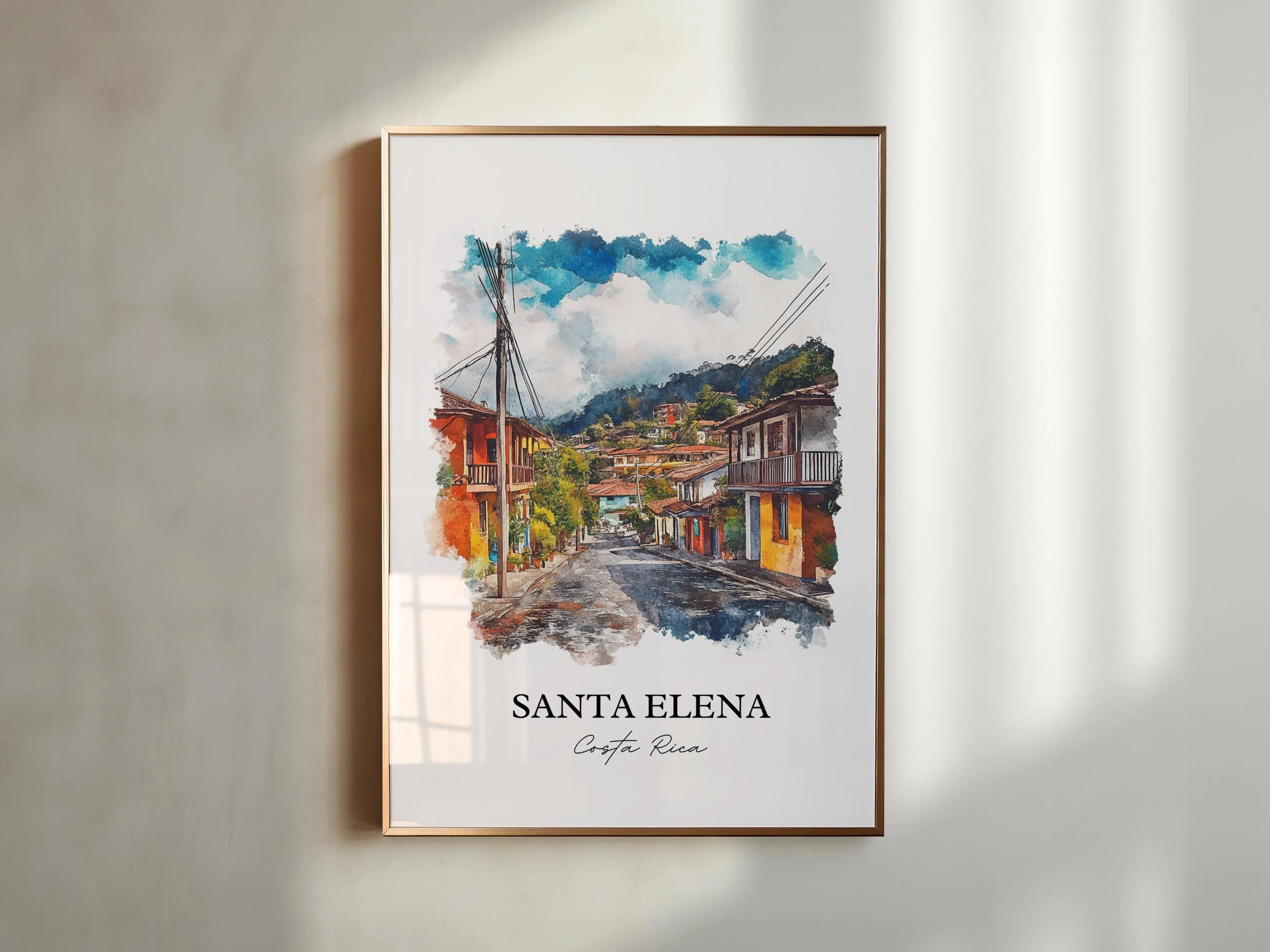 Santa Elena, Costa Rica – Watercolor Art Print - Image 3