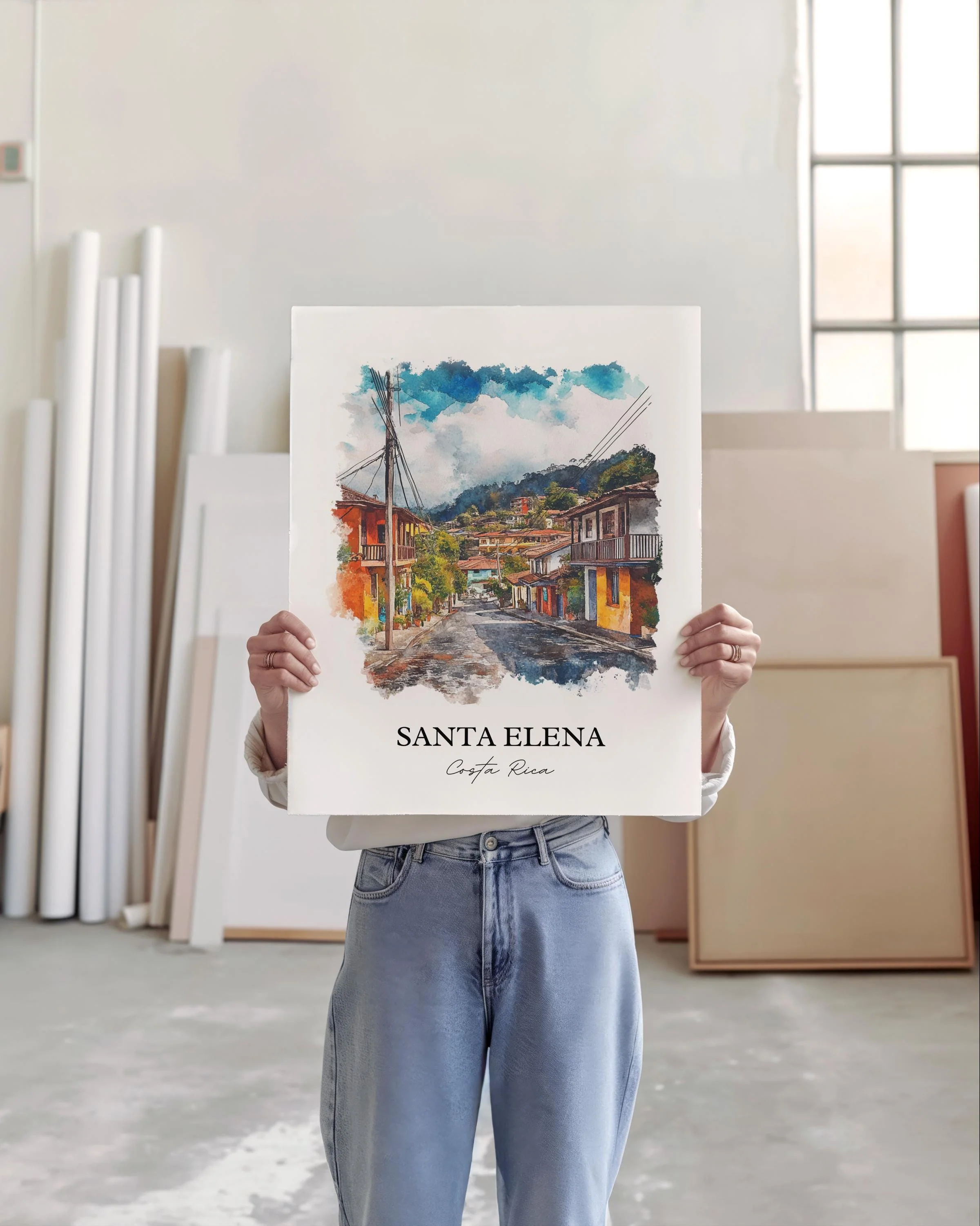 Santa Elena, Costa Rica – Watercolor Art Print - Image 4