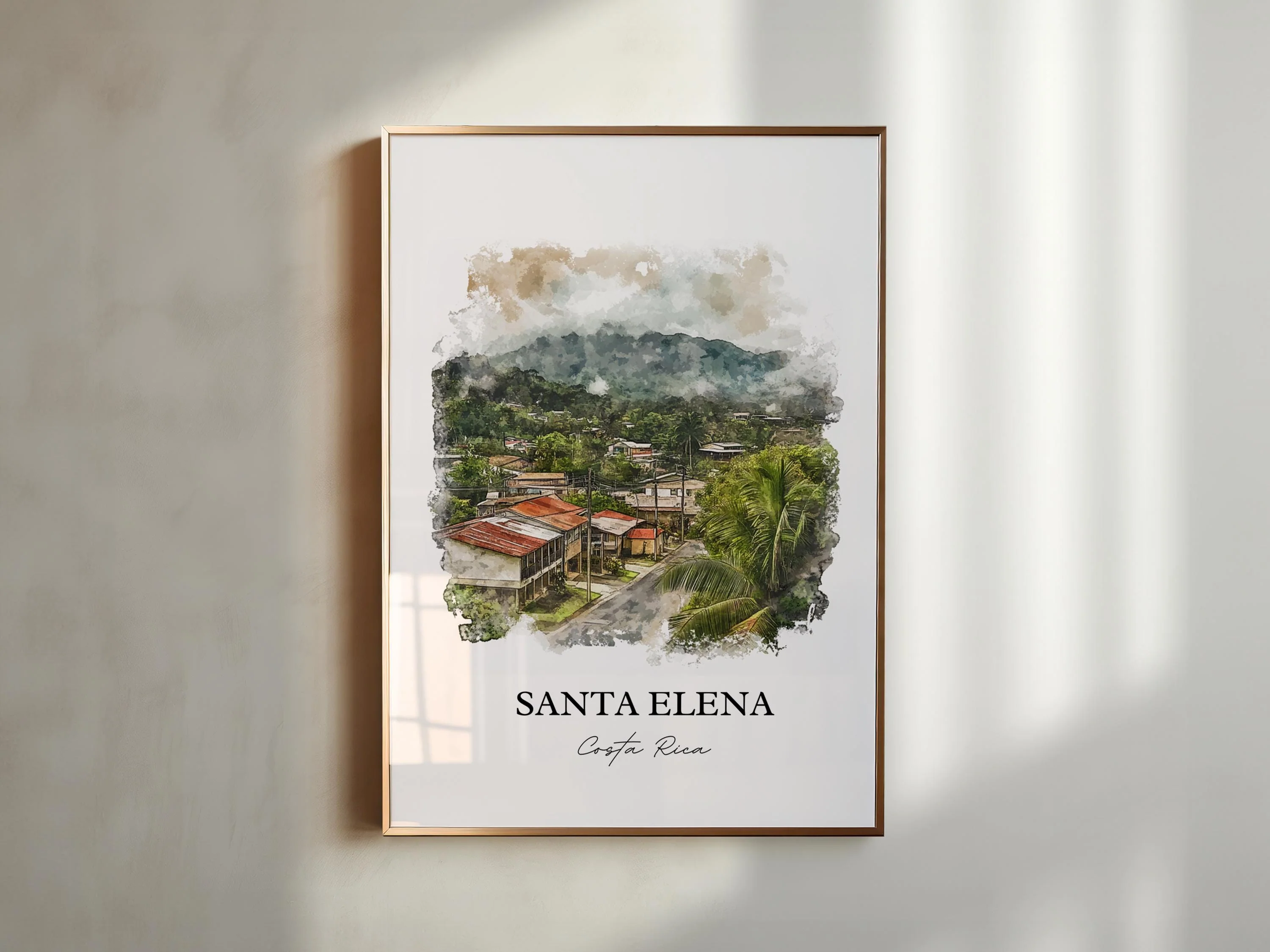 Santa Elena, Costa Rica – Watercolor Art Print - Image 3