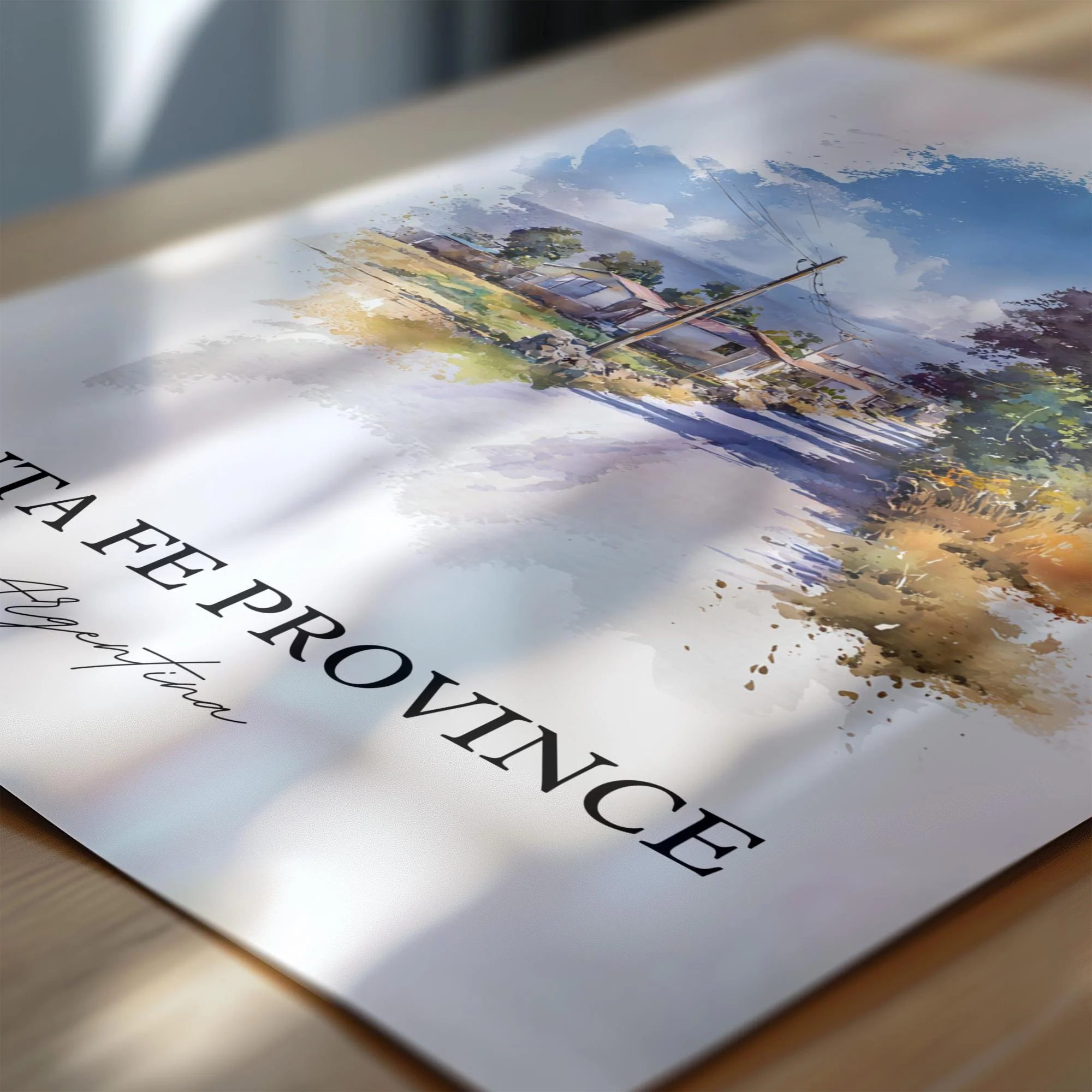 Santa Fe Province, Argentina – Watercolor Art Print - Image 2