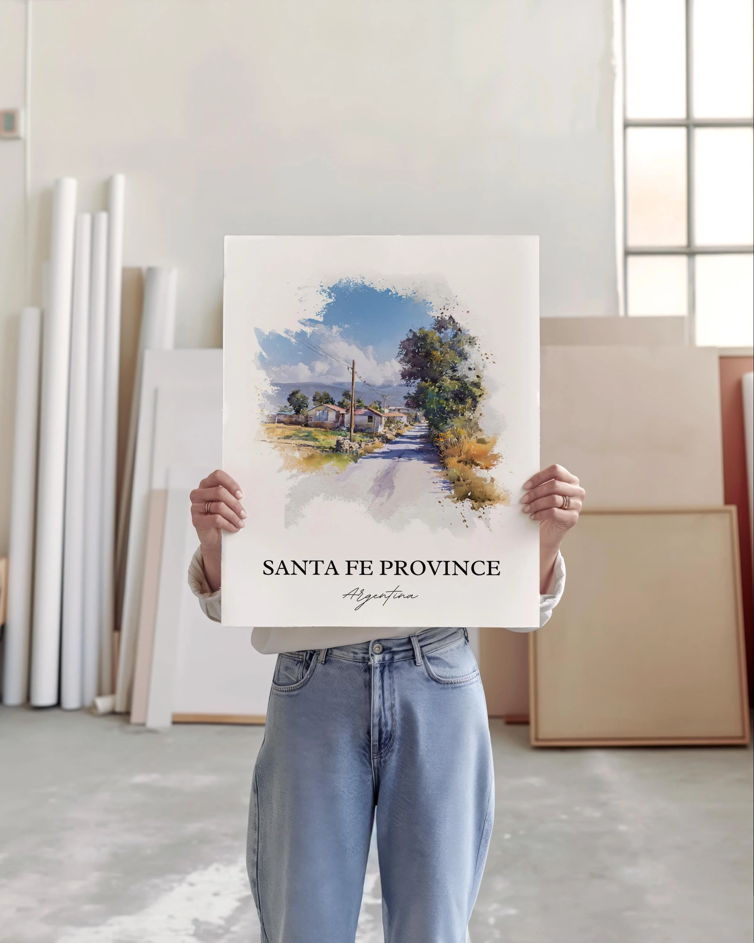 Santa Fe Province, Argentina – Watercolor Art Print - Image 3