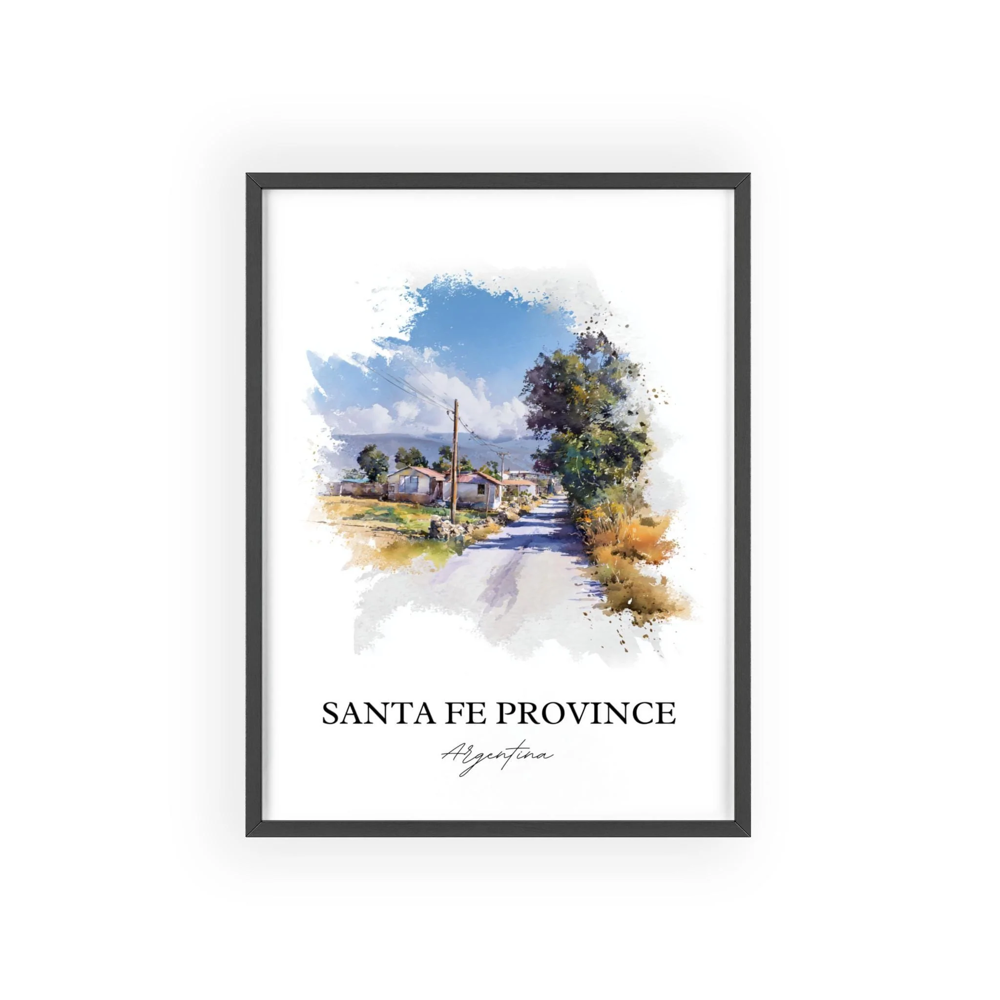 Santa Fe Province, Argentina – Watercolor Art Print - Image 7
