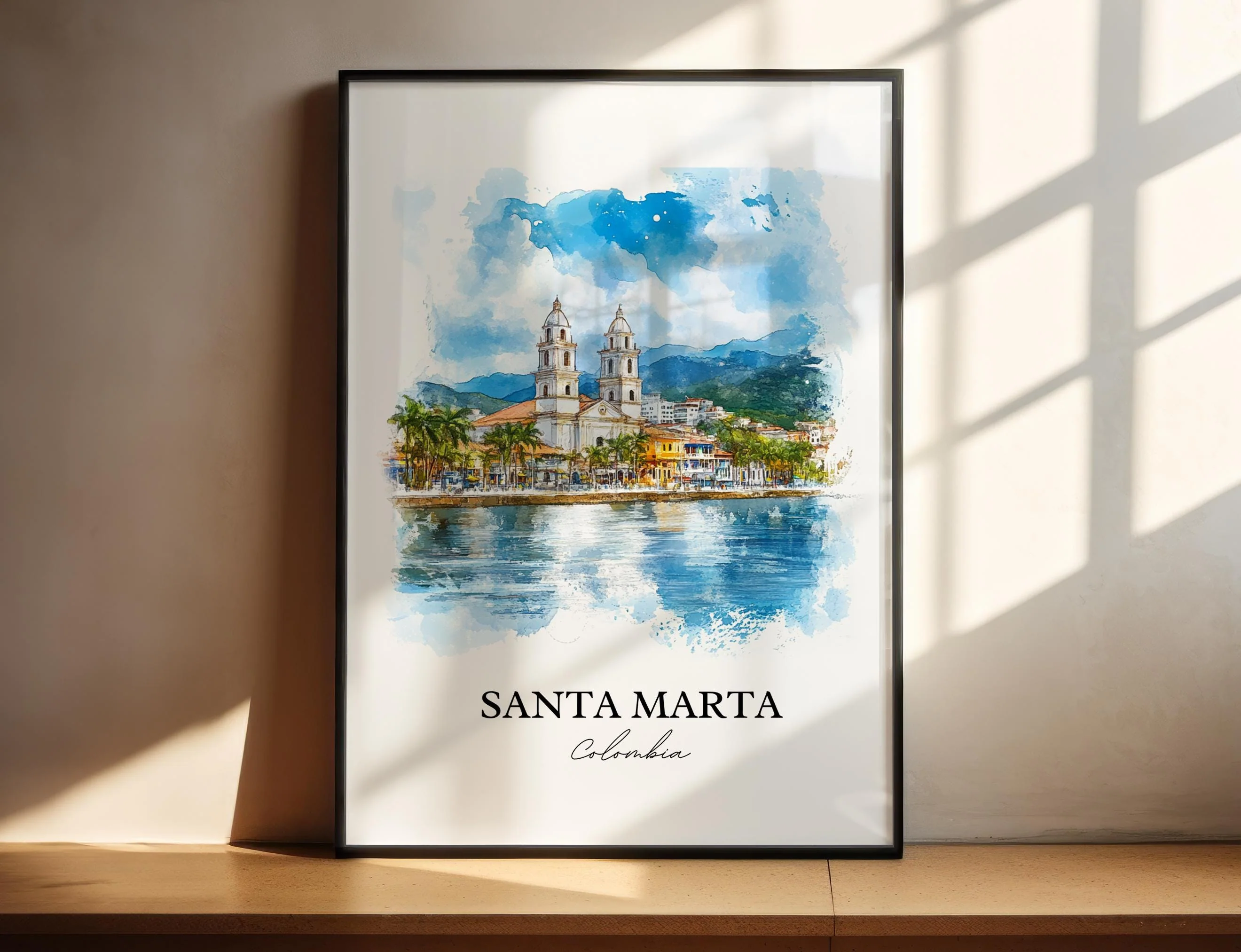 Santa Marta, Colombia – Watercolor Art Print