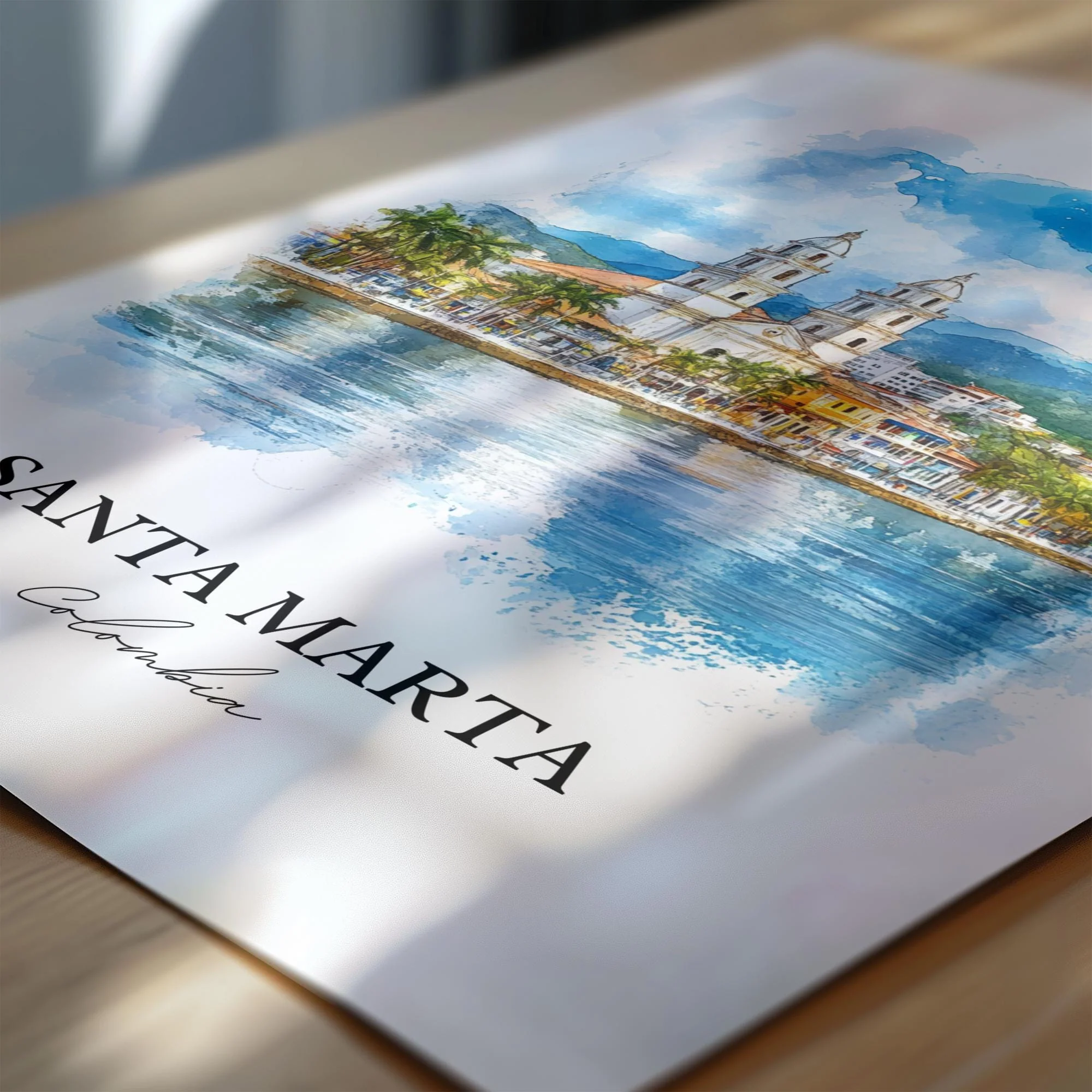 Santa Marta, Colombia – Watercolor Art Print - Image 2