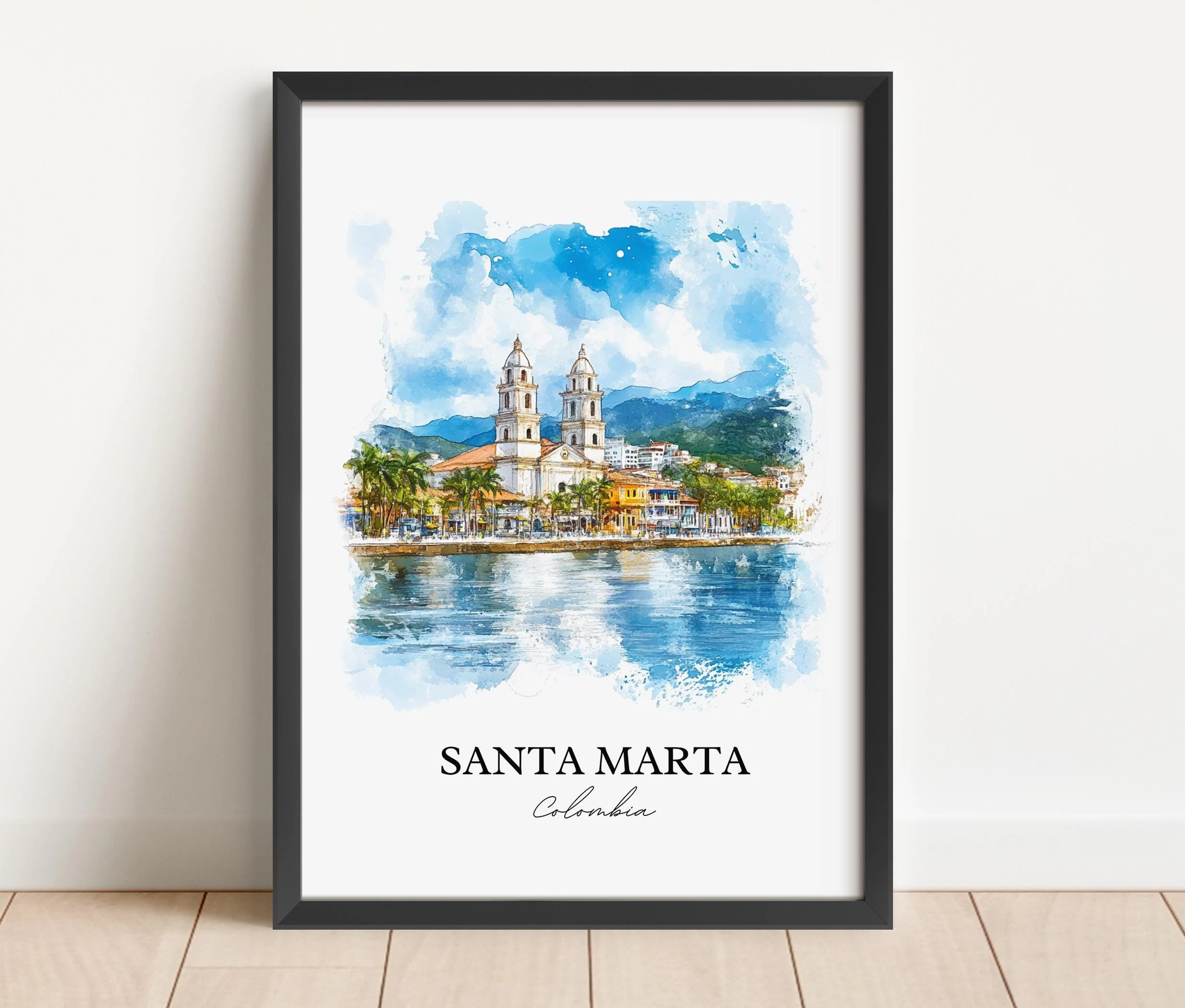 Santa Marta, Colombia – Watercolor Art Print - Image 3