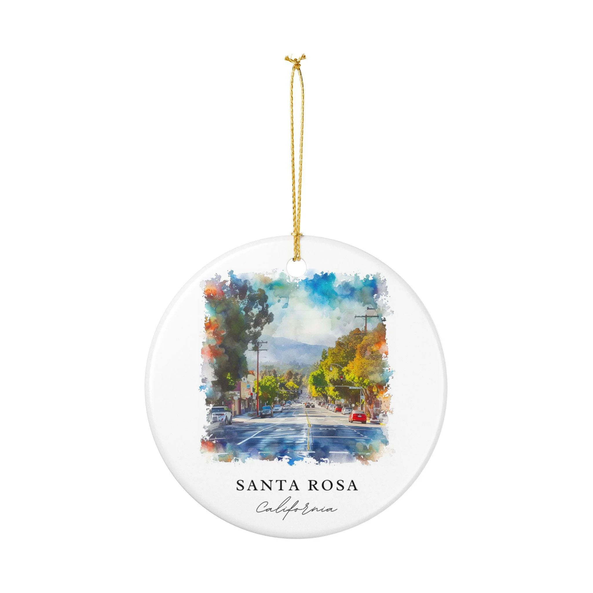 Santa Rosa Ornament: Unique Santa Rosa Souvenir, Santa Rosa Xmas Decor, and Authentic Santa Rosa California Gift - Image 2