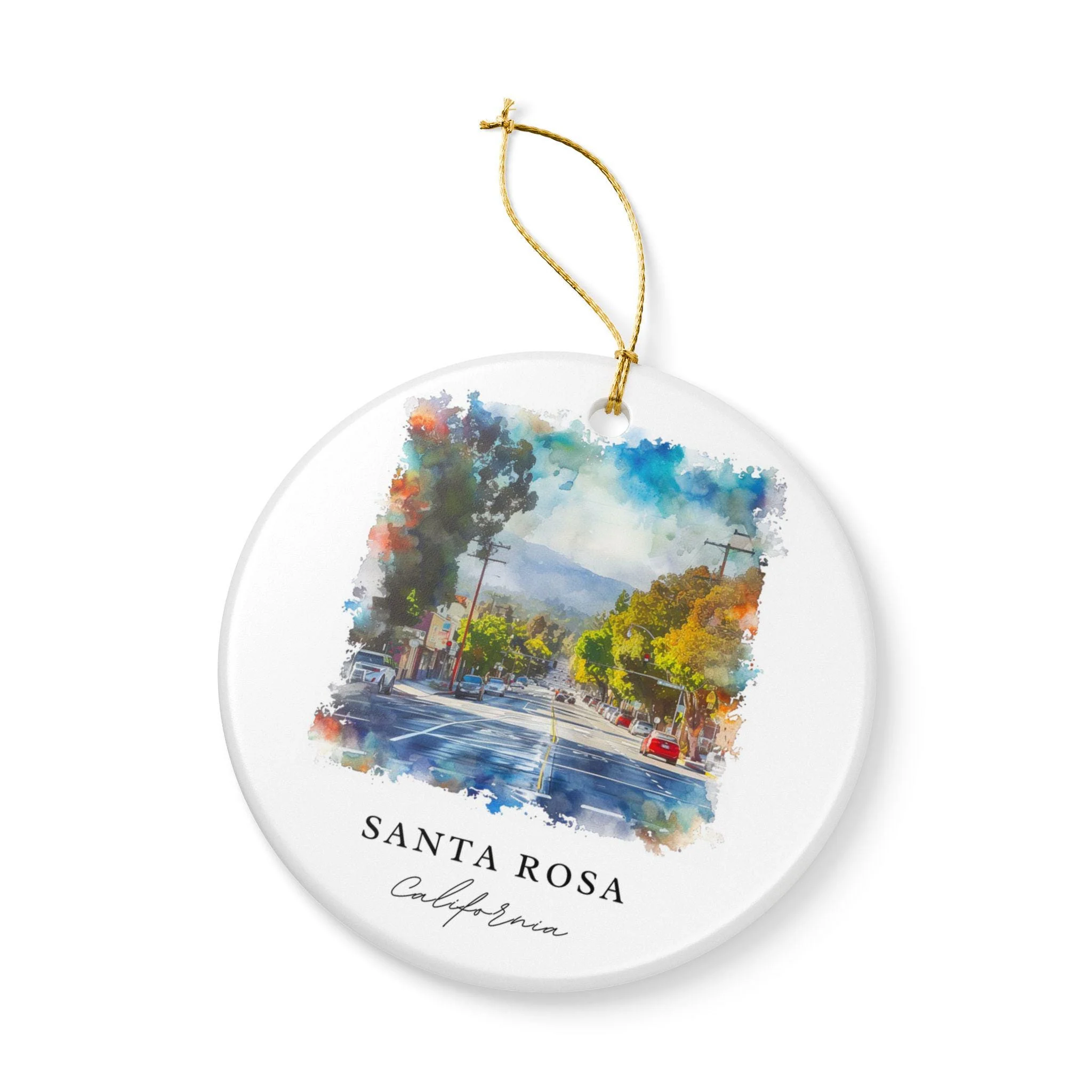 Santa Rosa Ornament: Unique Santa Rosa Souvenir, Santa Rosa Xmas Decor, and Authentic Santa Rosa California Gift - Image 3
