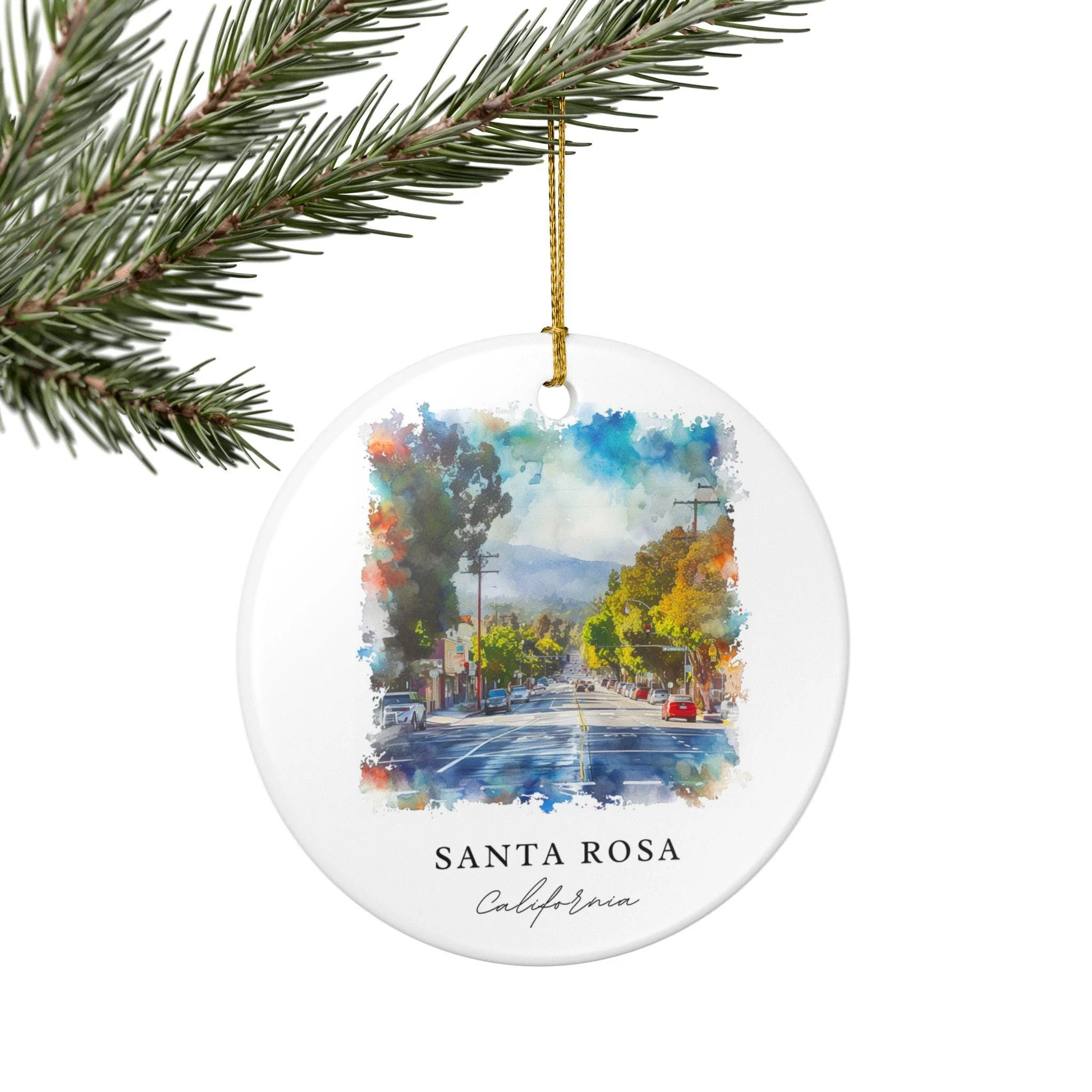 Santa Rosa Ornament: Unique Santa Rosa Souvenir, Santa Rosa Xmas Decor, and Authentic Santa Rosa California Gift - Image 5