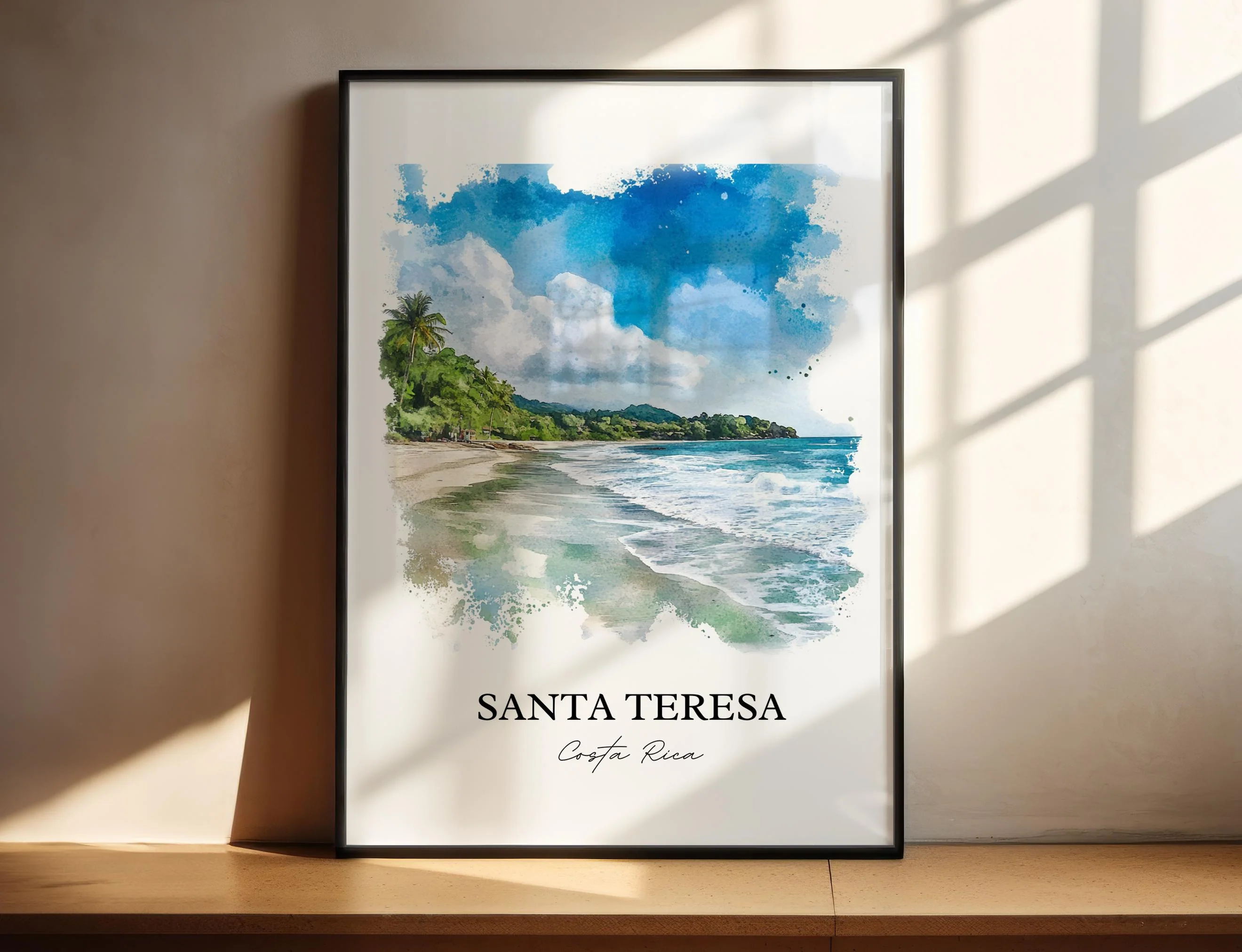 Santa Teresa, Costa Rica – Watercolor Art Print