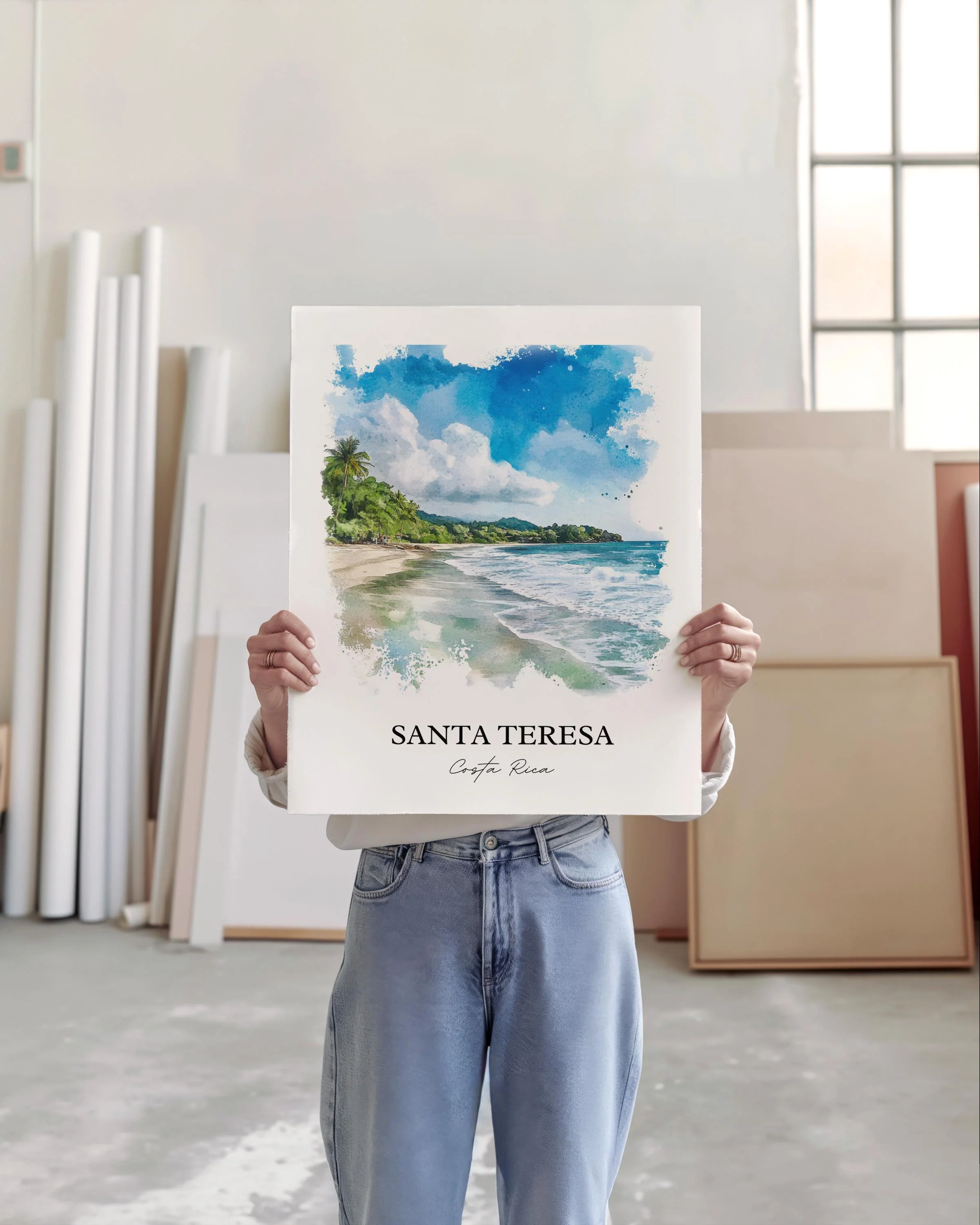 Santa Teresa, Costa Rica – Watercolor Art Print - Image 3