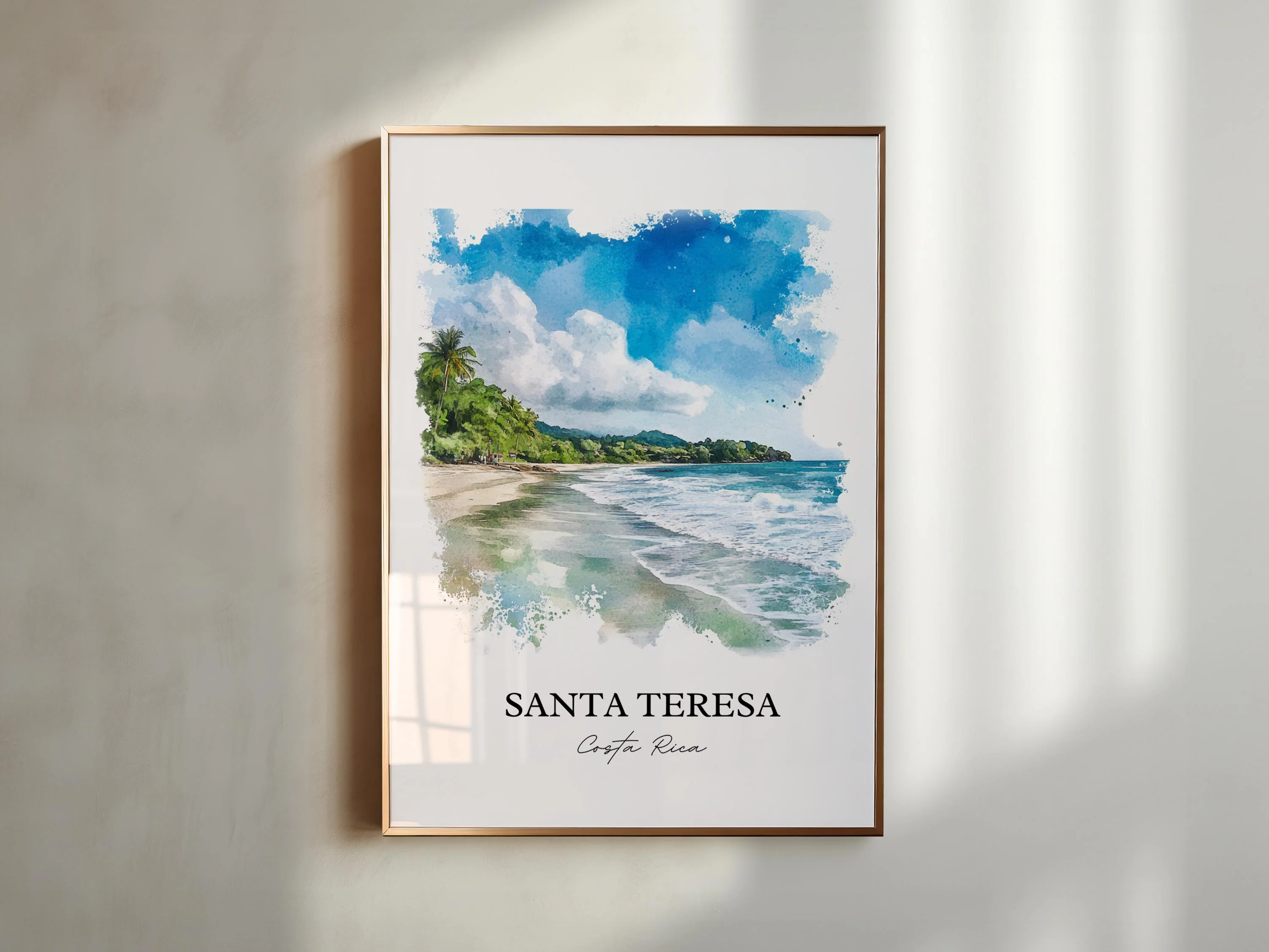 Santa Teresa, Costa Rica – Watercolor Art Print - Image 5
