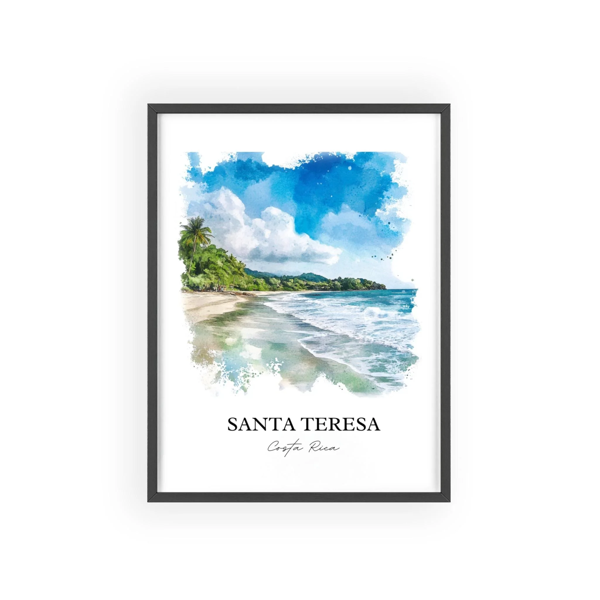 Santa Teresa, Costa Rica – Watercolor Art Print - Image 7