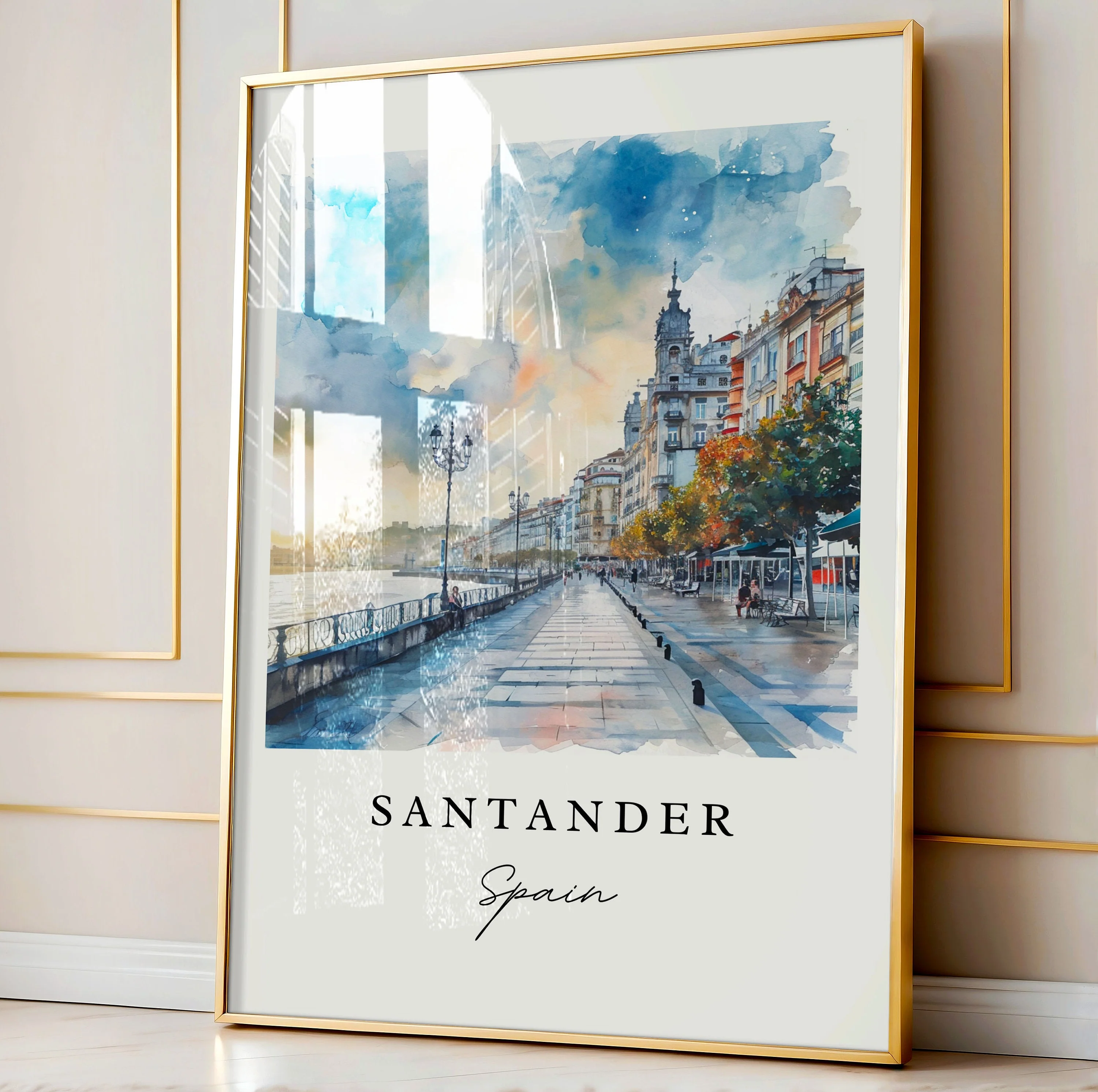Santander, Spain – Watercolor Art Print - Image 4