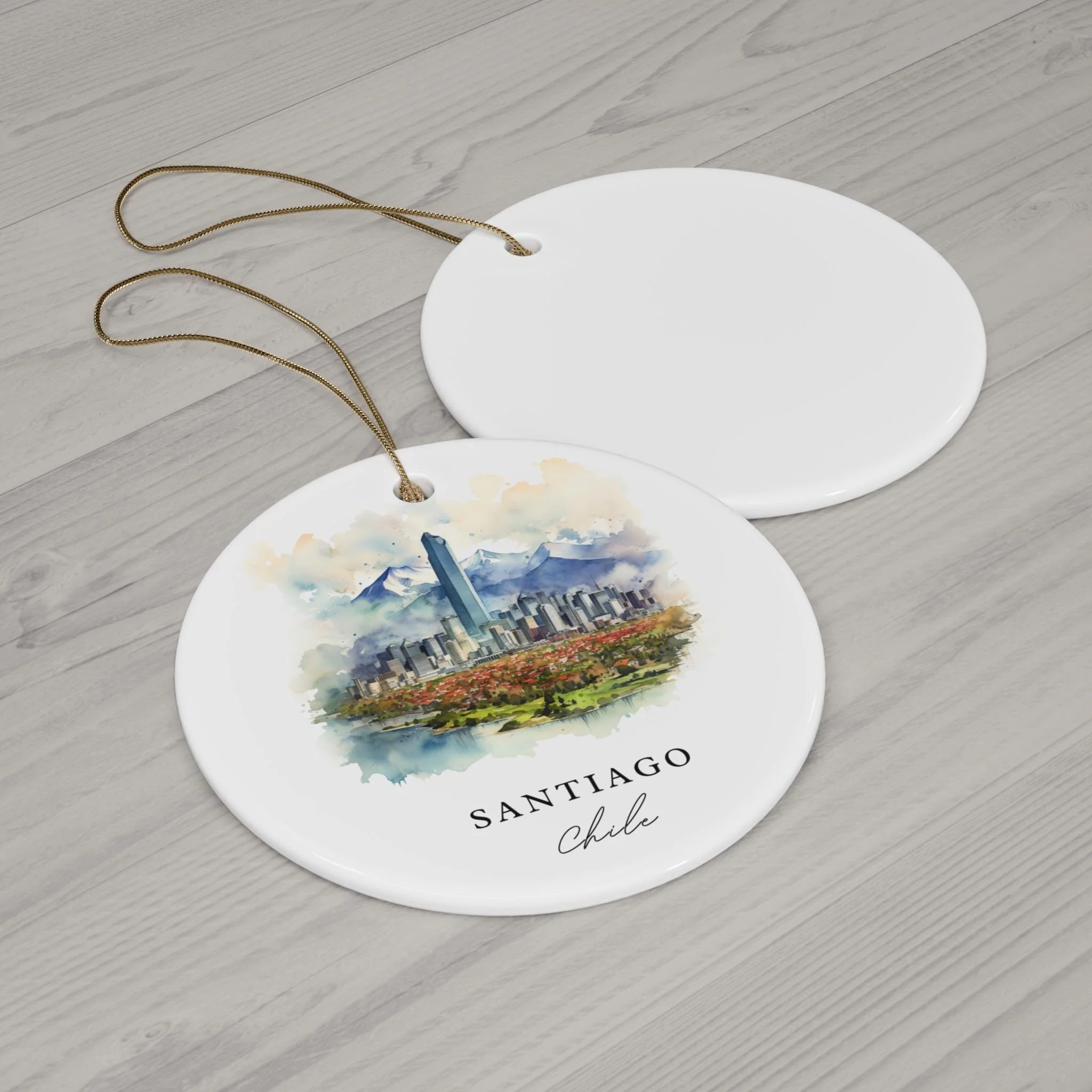 Santiago Chile Ornament: Unique Santiago Souvenir, Santiago Chile Xmas Decor, and Authentic Santiago Chile Christmas Gift - Image 2