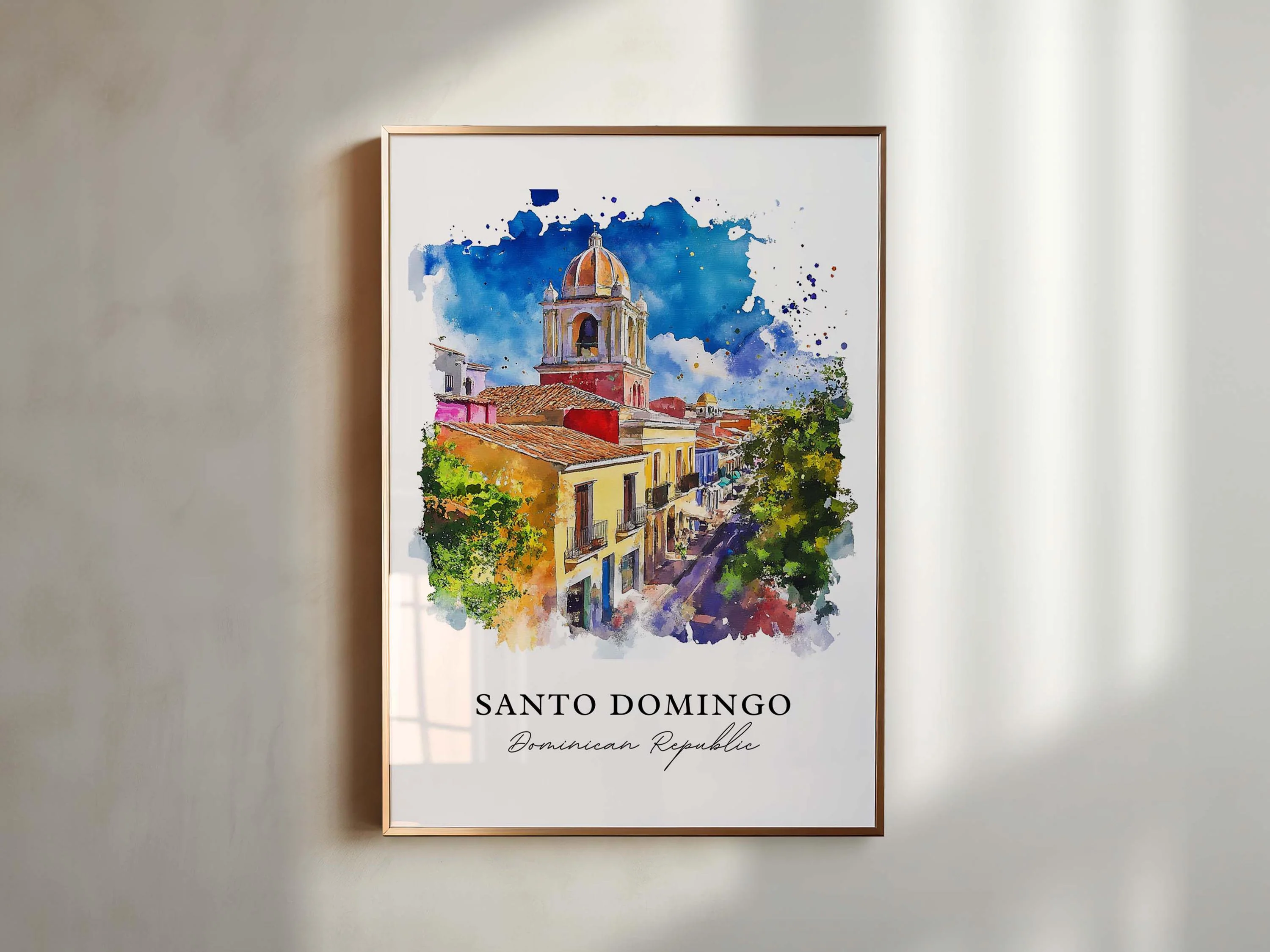 Santo Domingo, Dominican Republic – Watercolor Art Print - Image 4