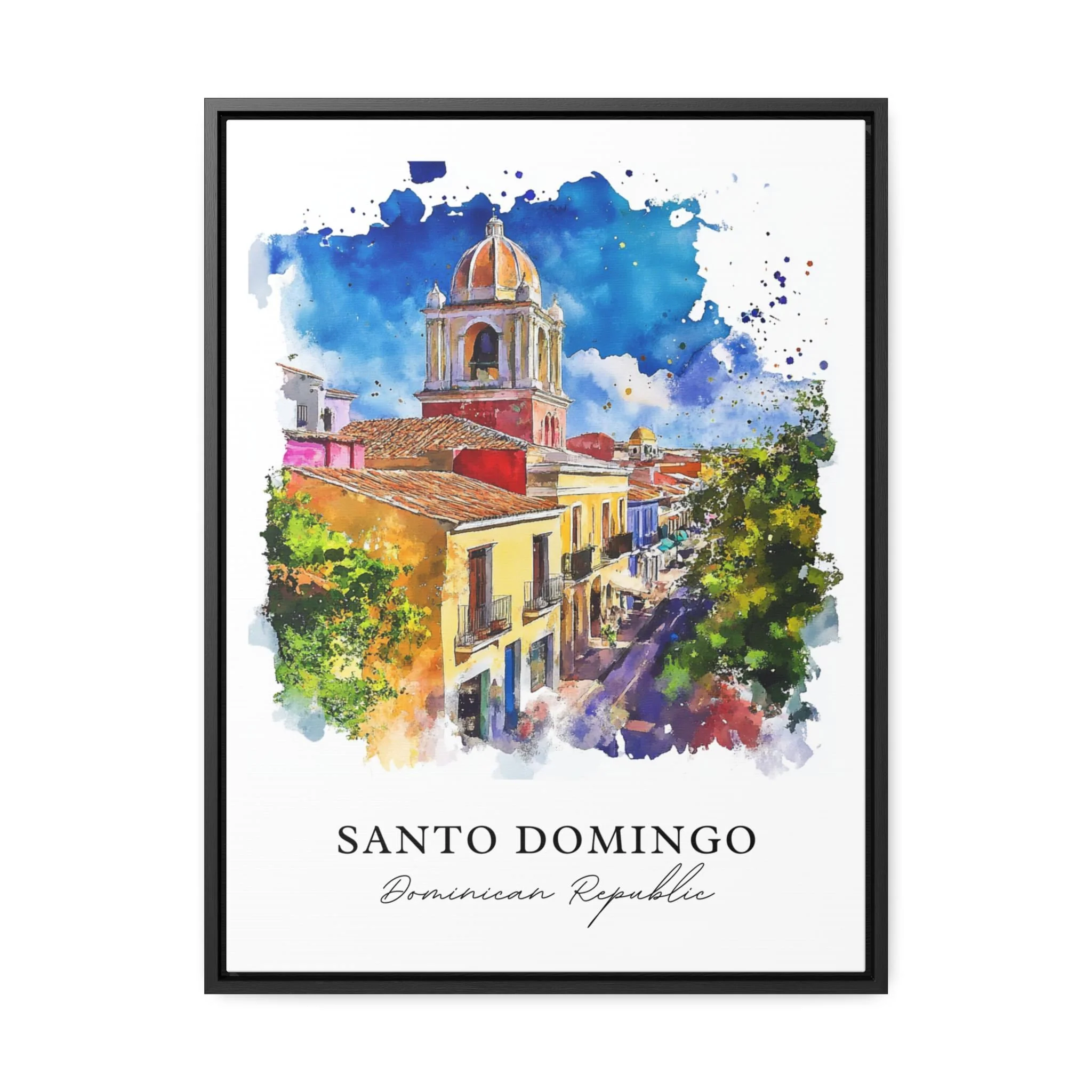 Santo Domingo, Dominican Republic – Watercolor Art Print - Image 5