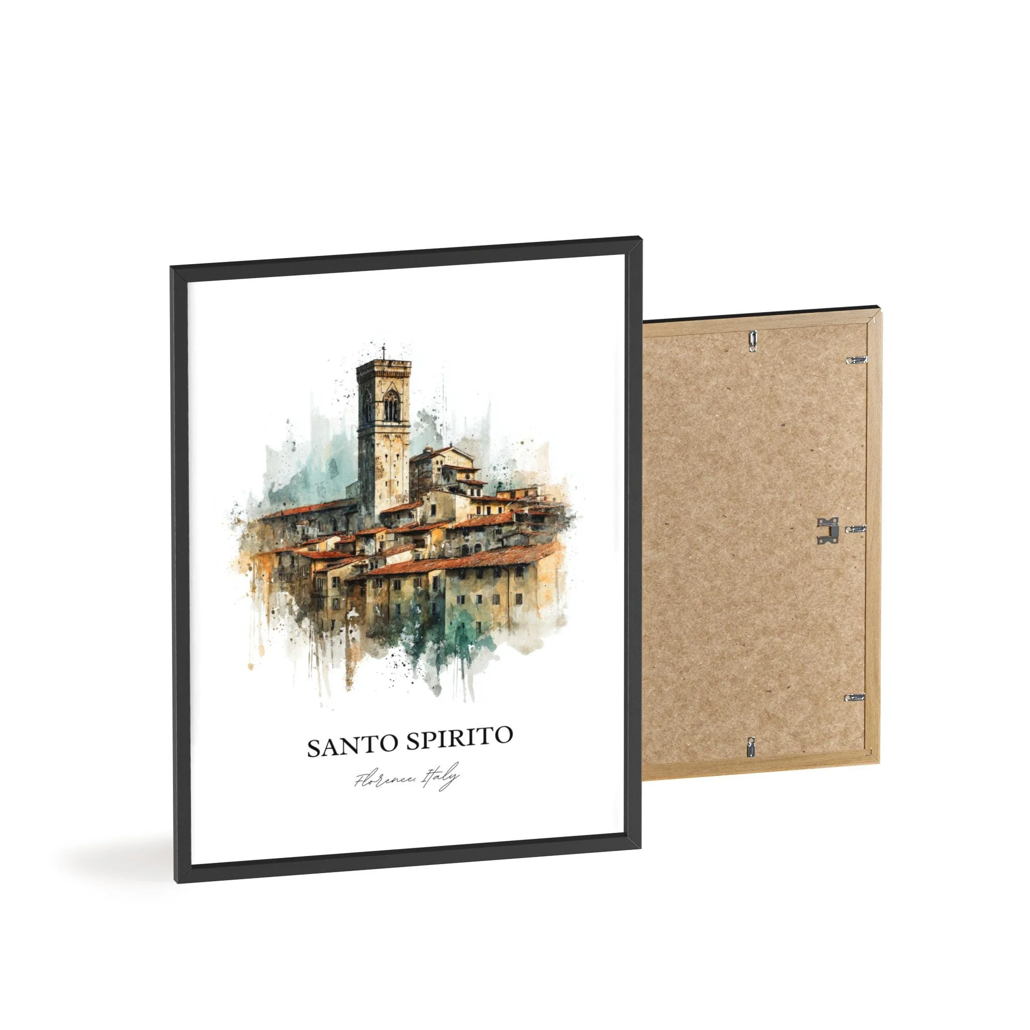 Santo Spirito, Florence Italy – Watercolor Art Print - Image 2