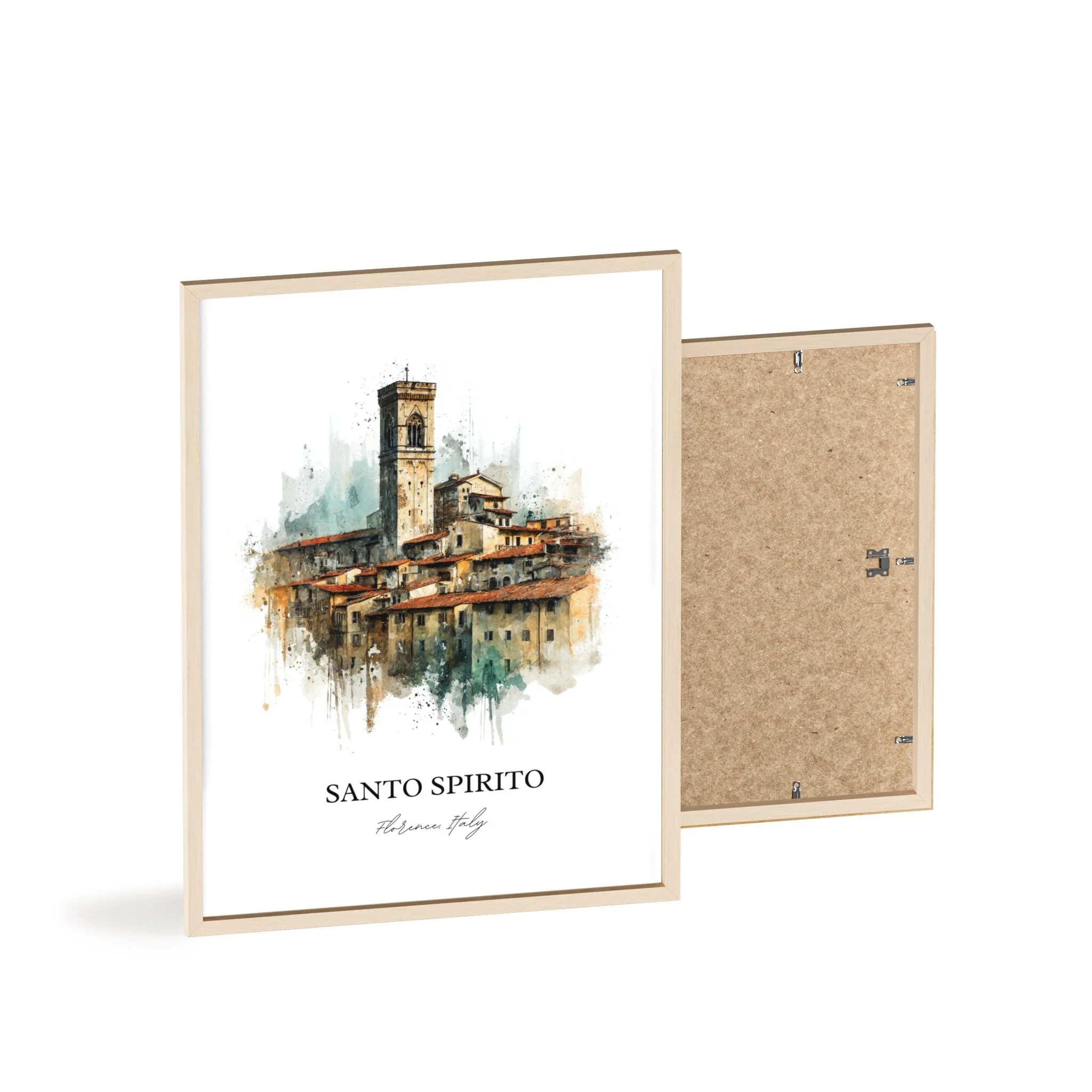 Santo Spirito, Florence Italy – Watercolor Art Print - Image 4
