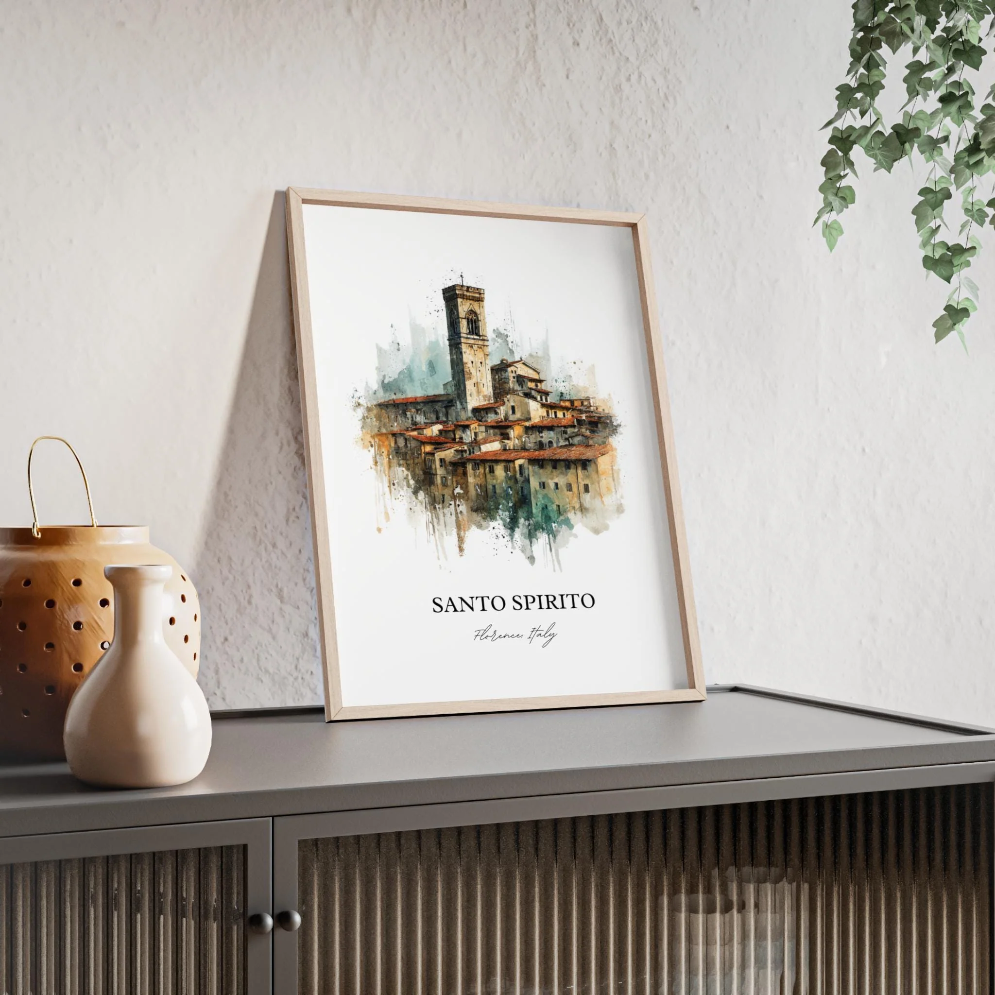 Santo Spirito, Florence Italy – Watercolor Art Print - Image 5