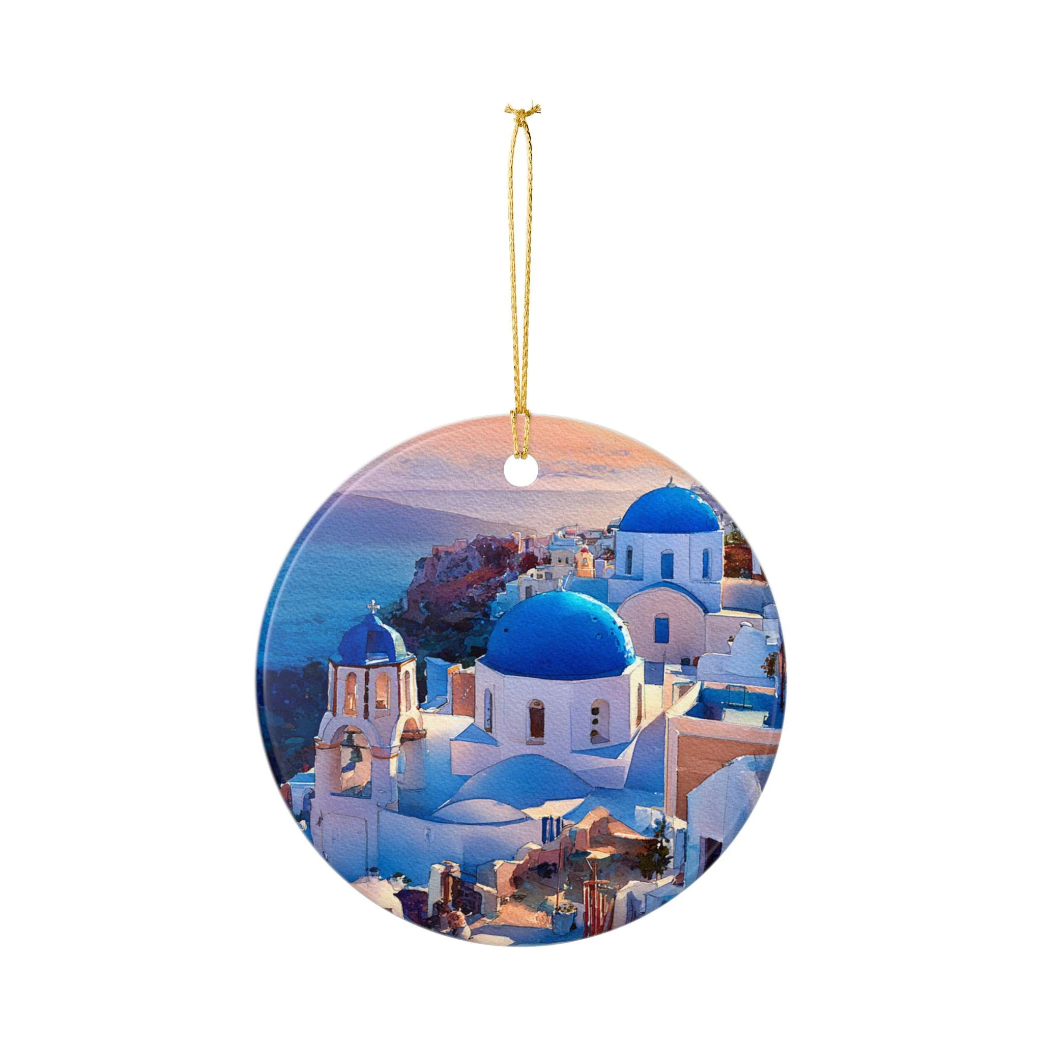 Santorini Ornament: Unique Santorini Souvenir, Santorini Xmas Decor, and Authentic Santorini Greece Gift - Image 2