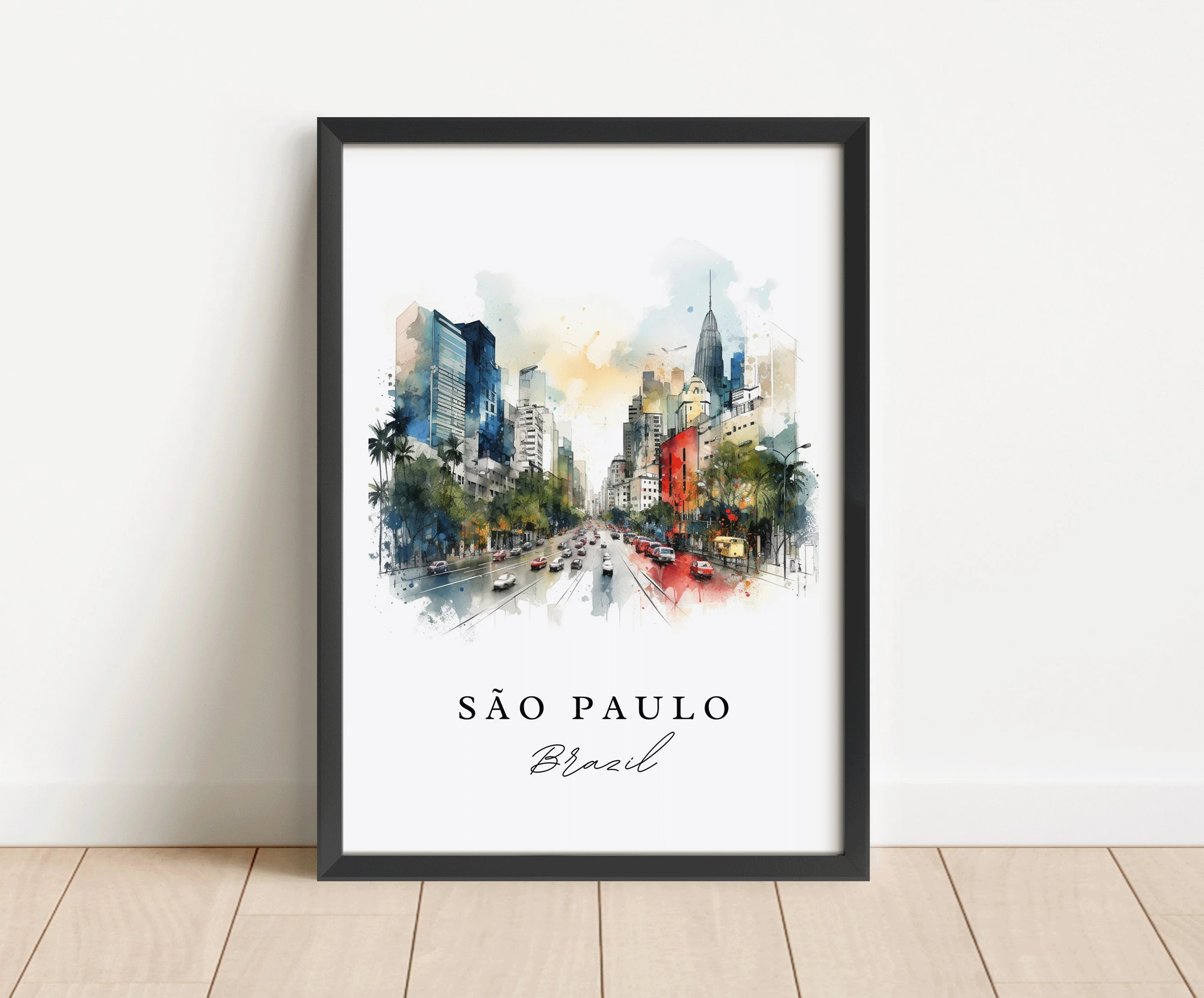 São Paulo, Brazil – Watercolor Art Print - Image 5