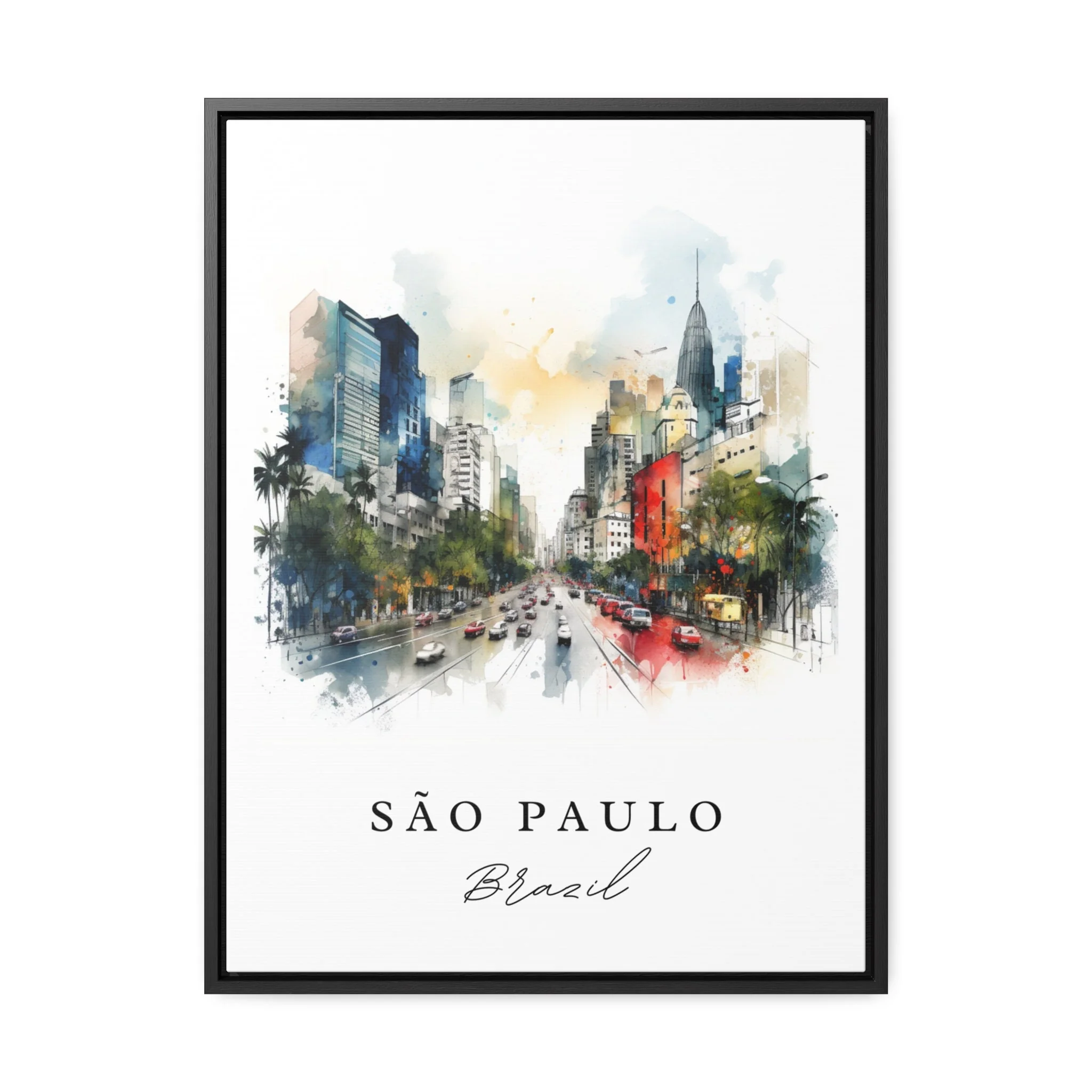 São Paulo, Brazil – Watercolor Art Print - Image 6
