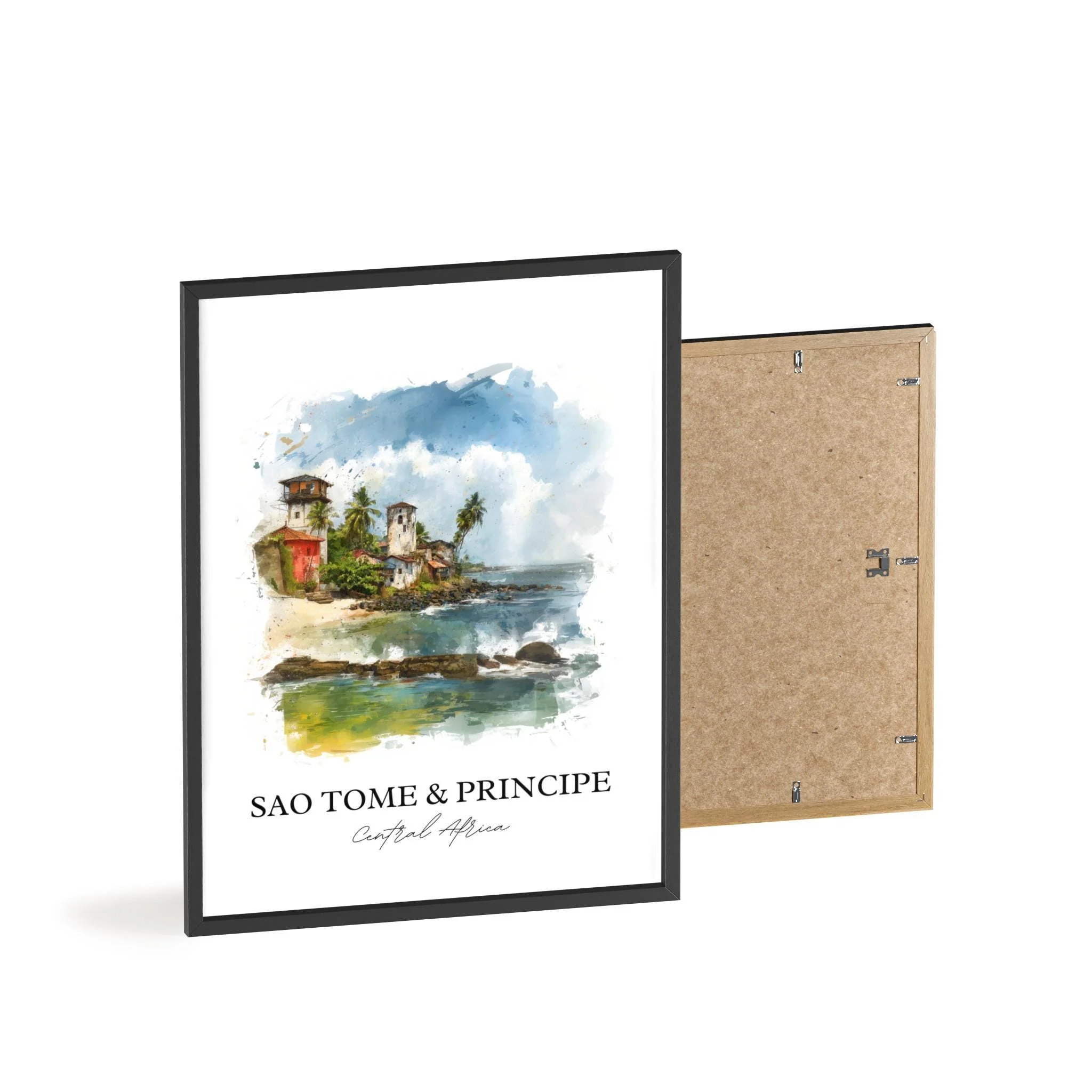 São Tomé, São Tomé and Príncipe – Watercolor Art Print - Image 8