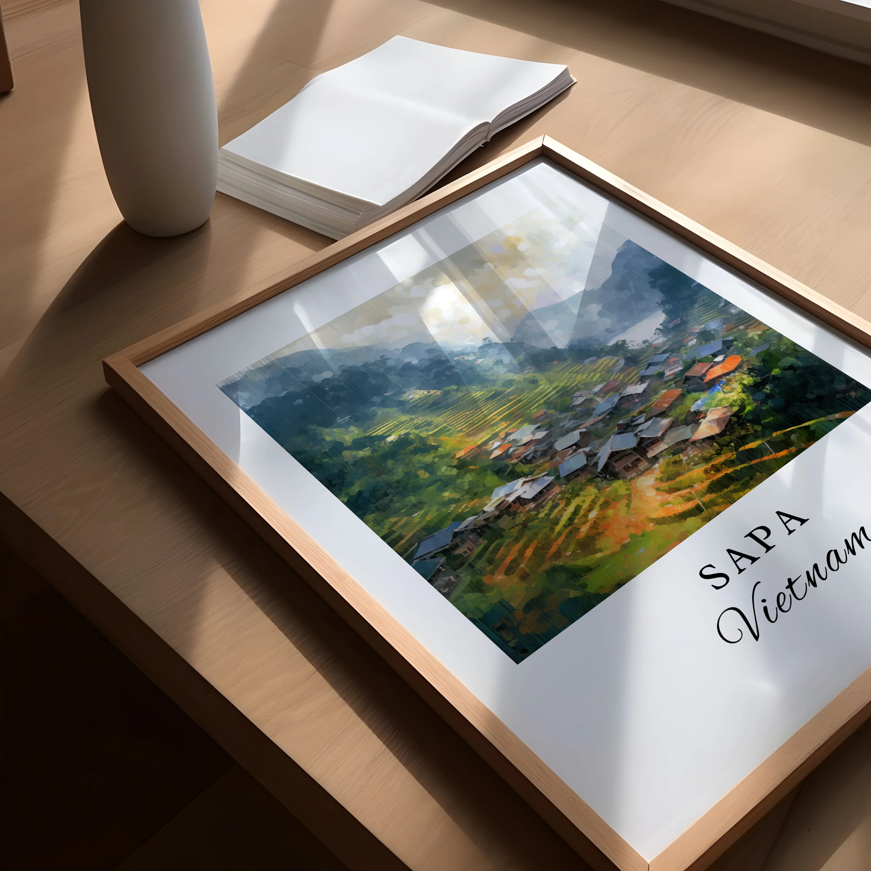 Sapa, Vietnam – Watercolor Art Print - Image 3