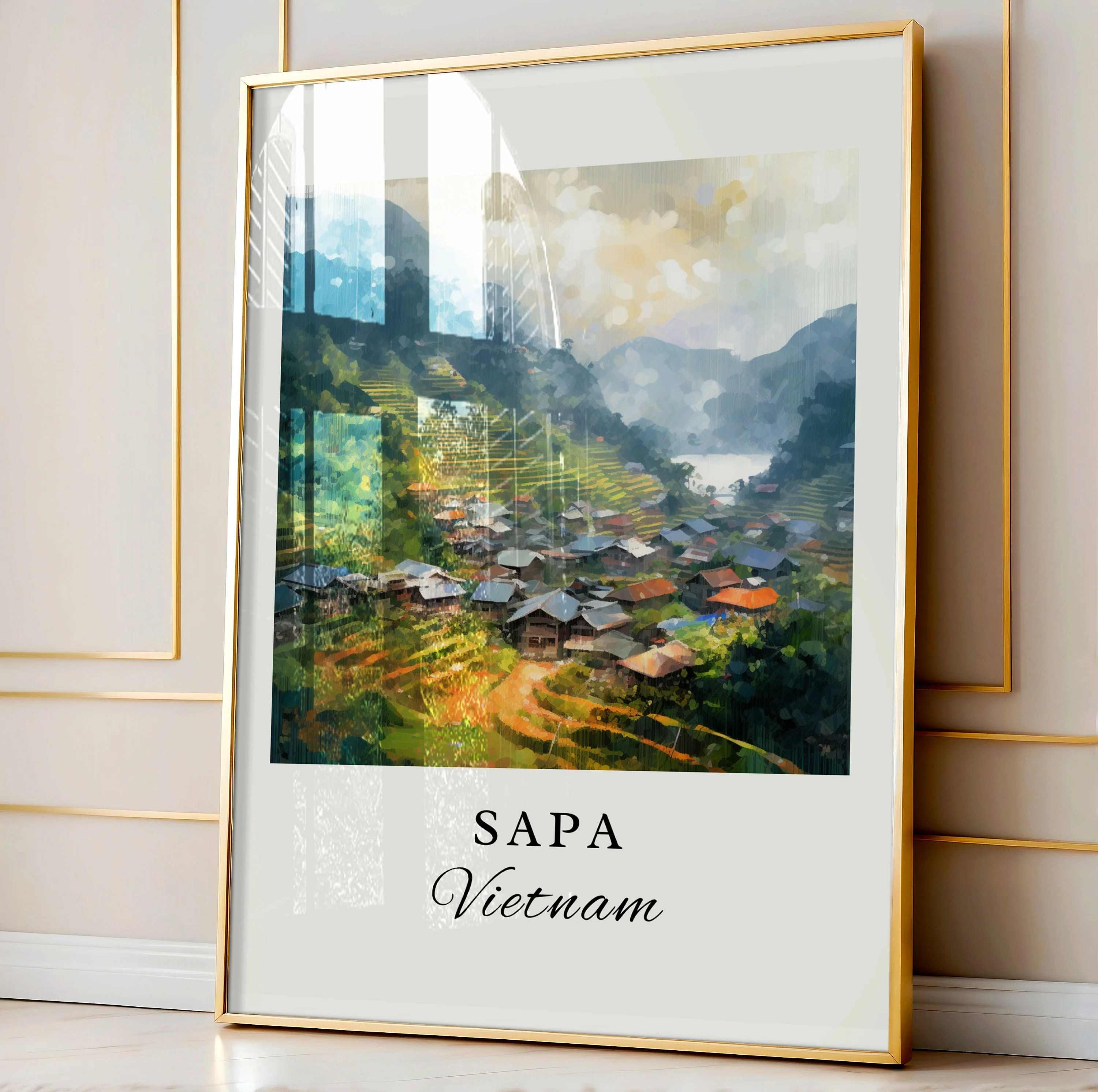 Sapa, Vietnam – Watercolor Art Print - Image 4