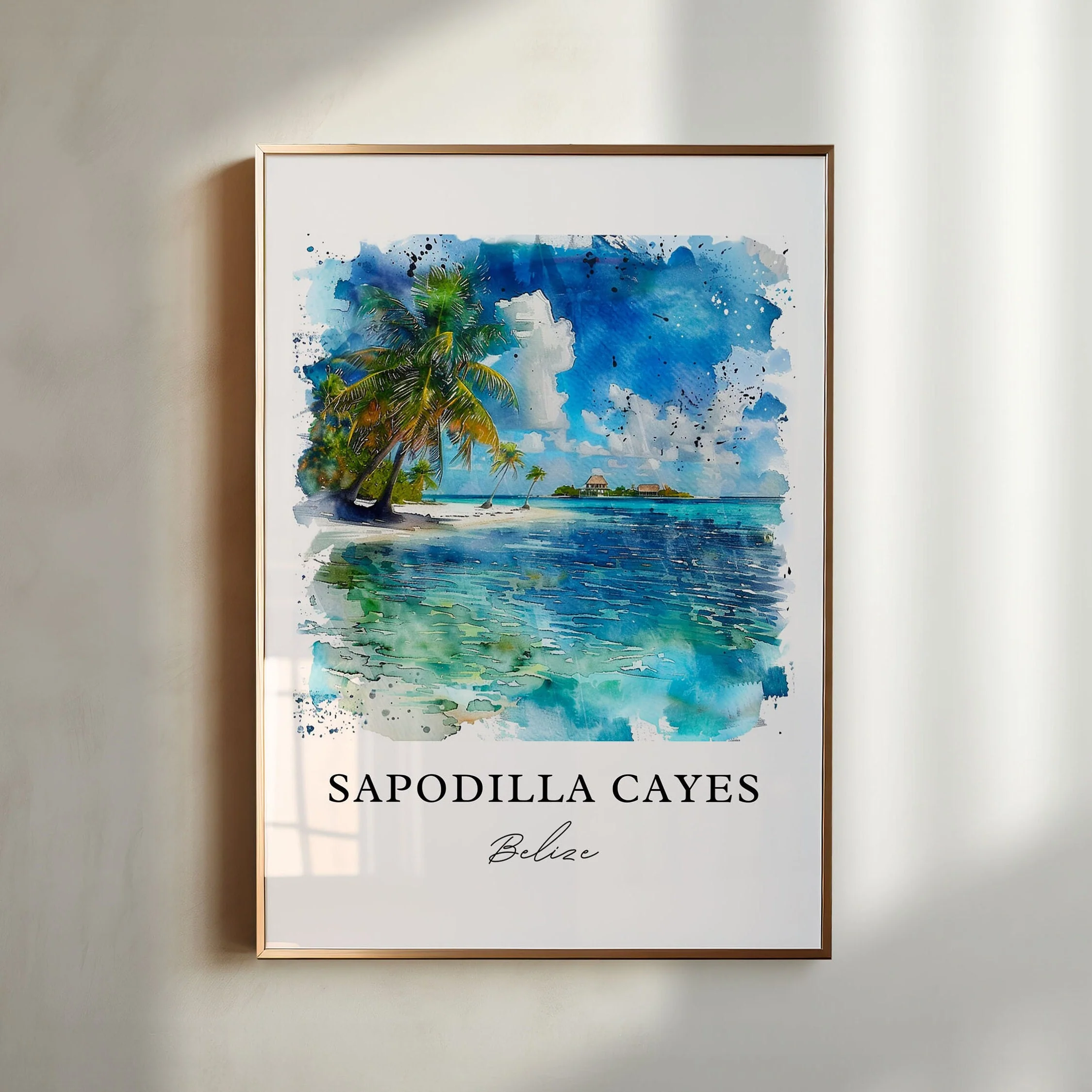Sapodilla Cayes, Belize – Watercolor Art Print