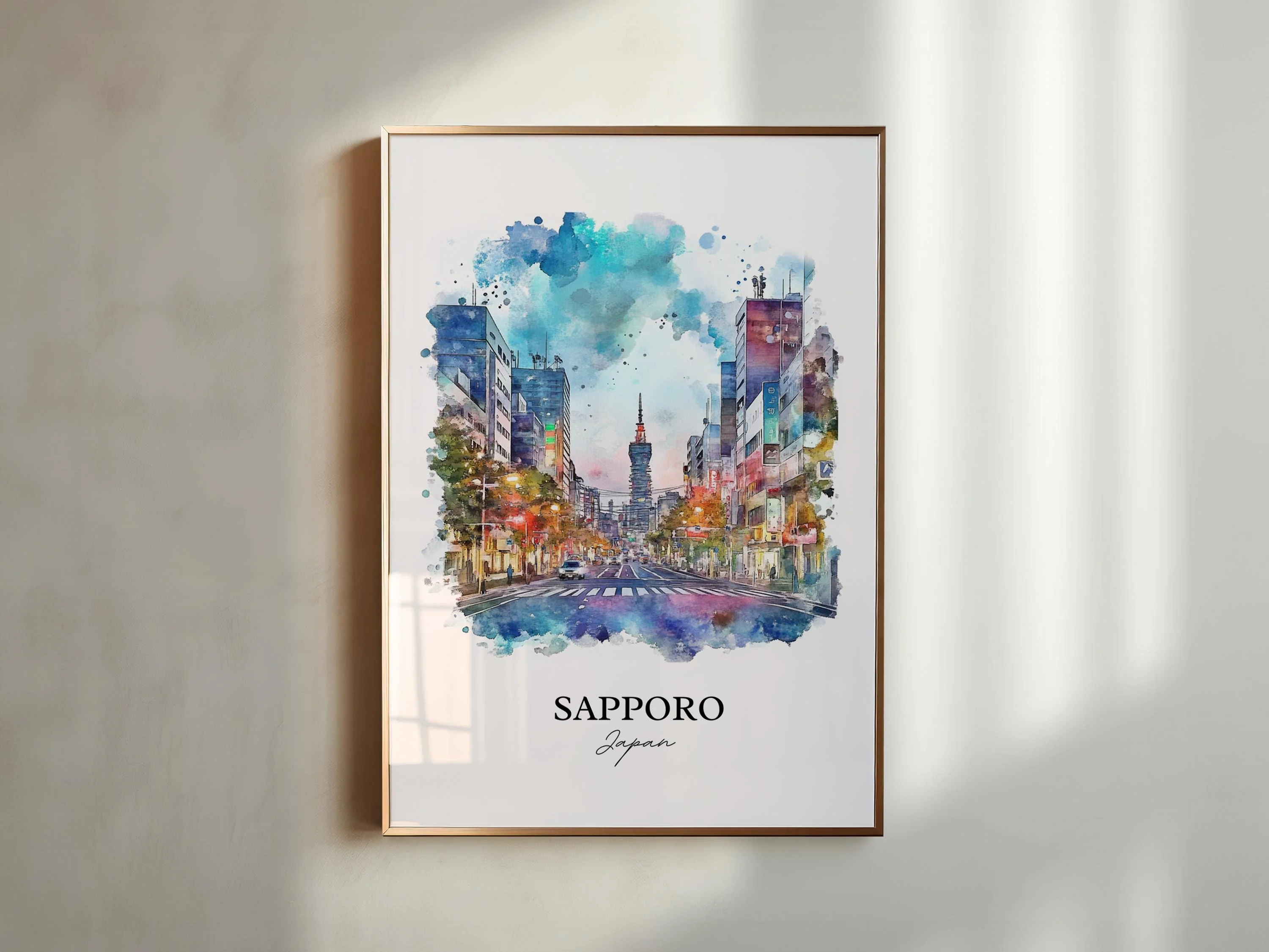 Sapporo, Japan – Watercolor Art Print - Image 3
