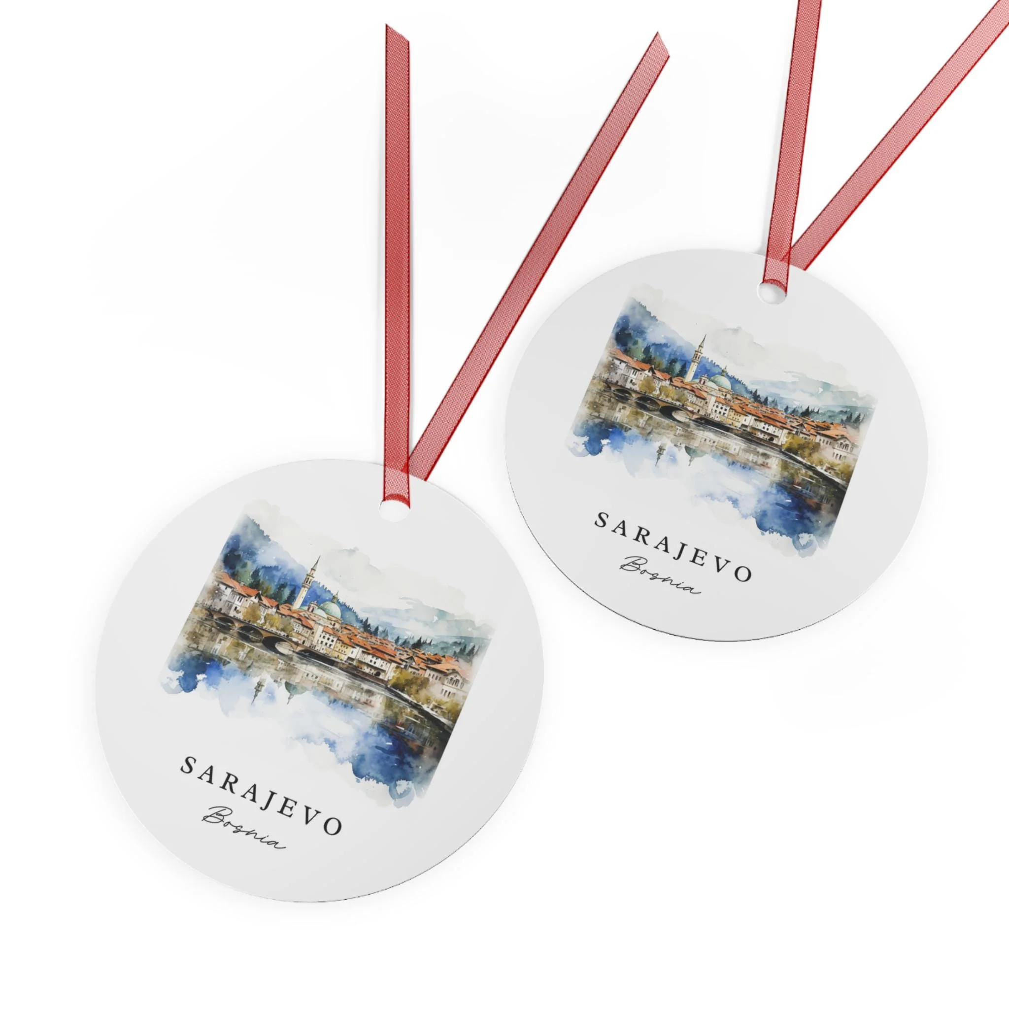 Sarajevo Bosnia Ornament: Unique Sarajevo Souvenir, Sarajevo Xmas Decor, and Authentic Miljacka River Gift - Image 2