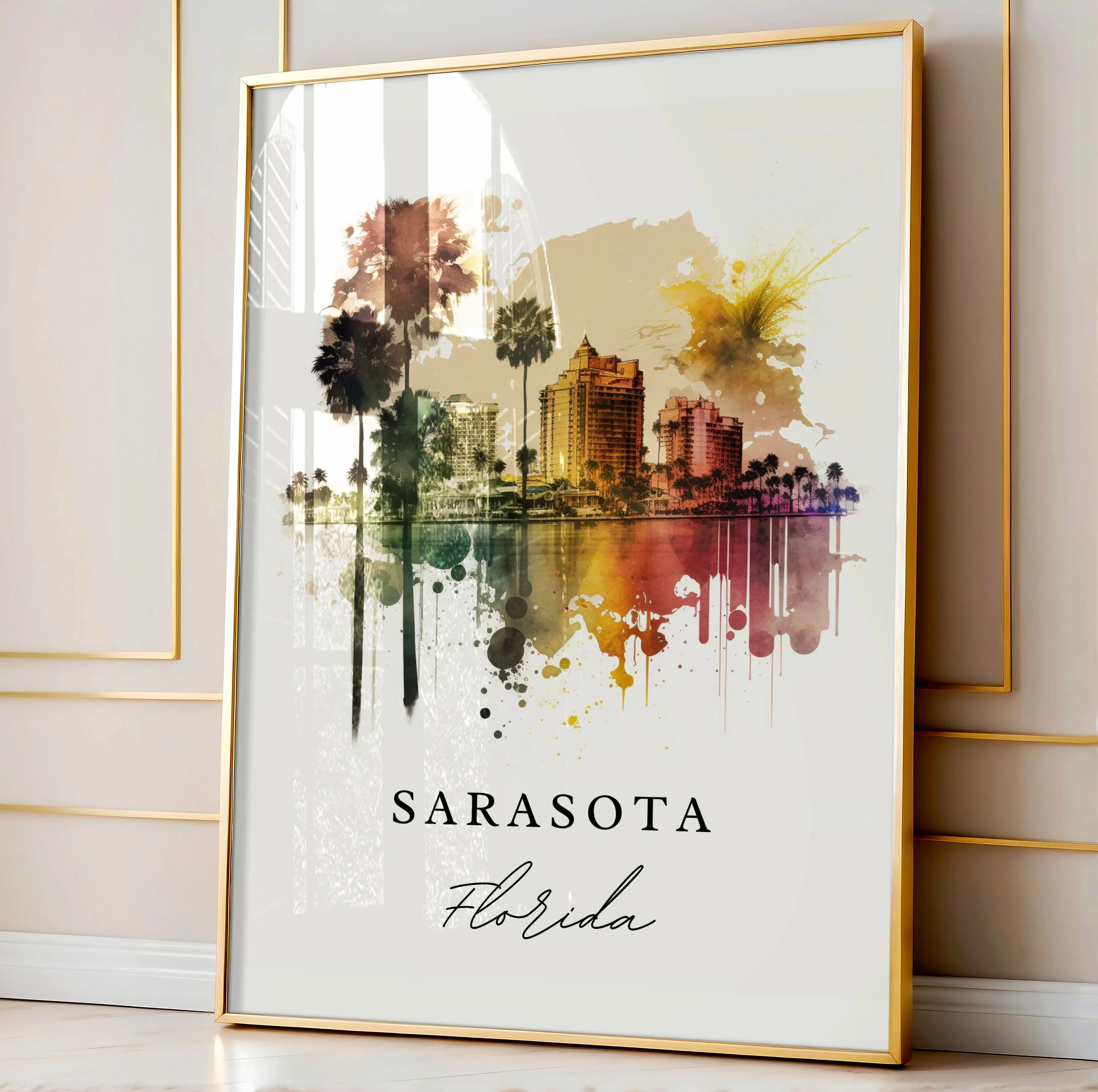 Sarasota, Florida – Watercolor Art Print - Image 4