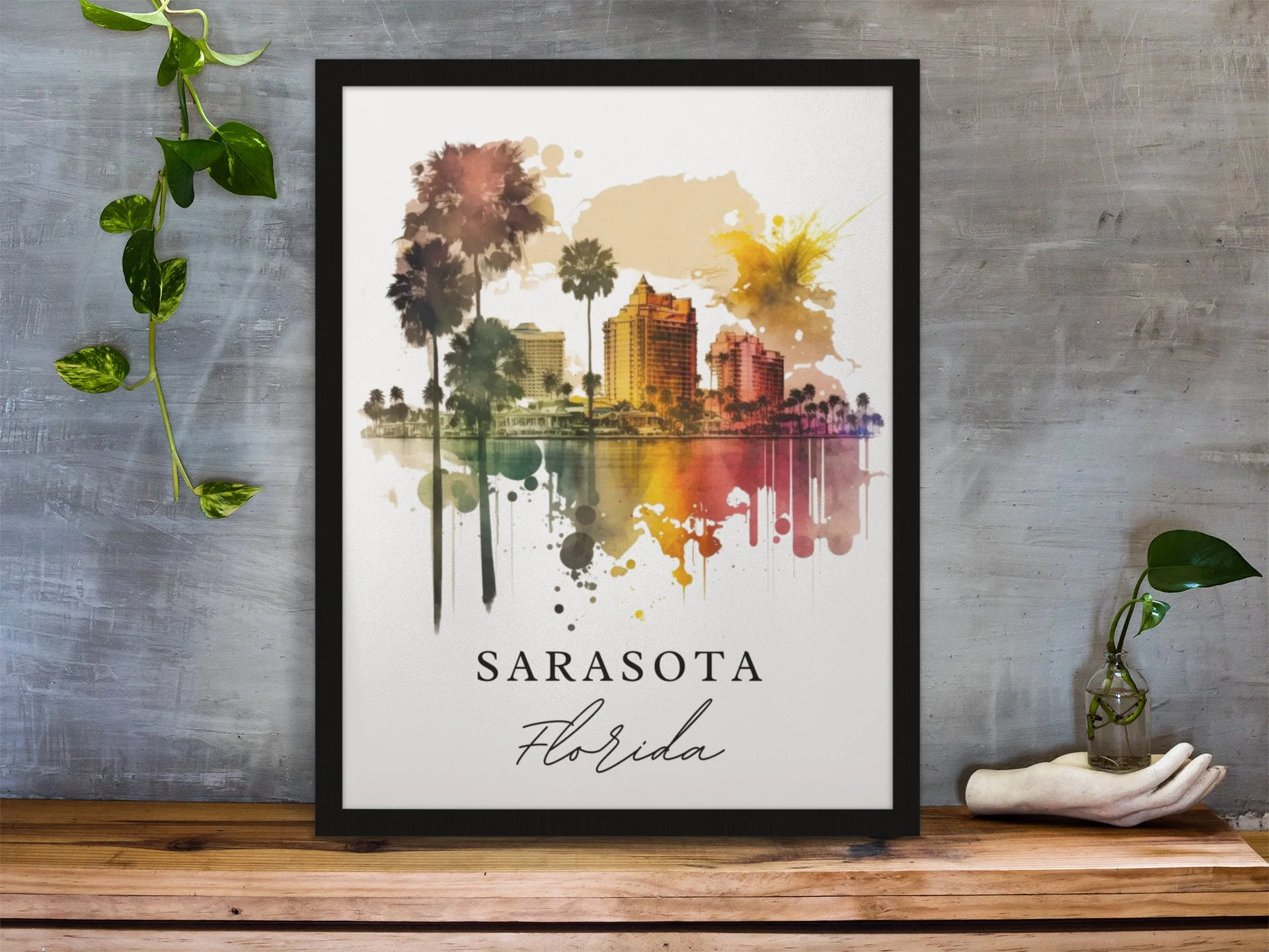Sarasota, Florida – Watercolor Art Print - Image 5