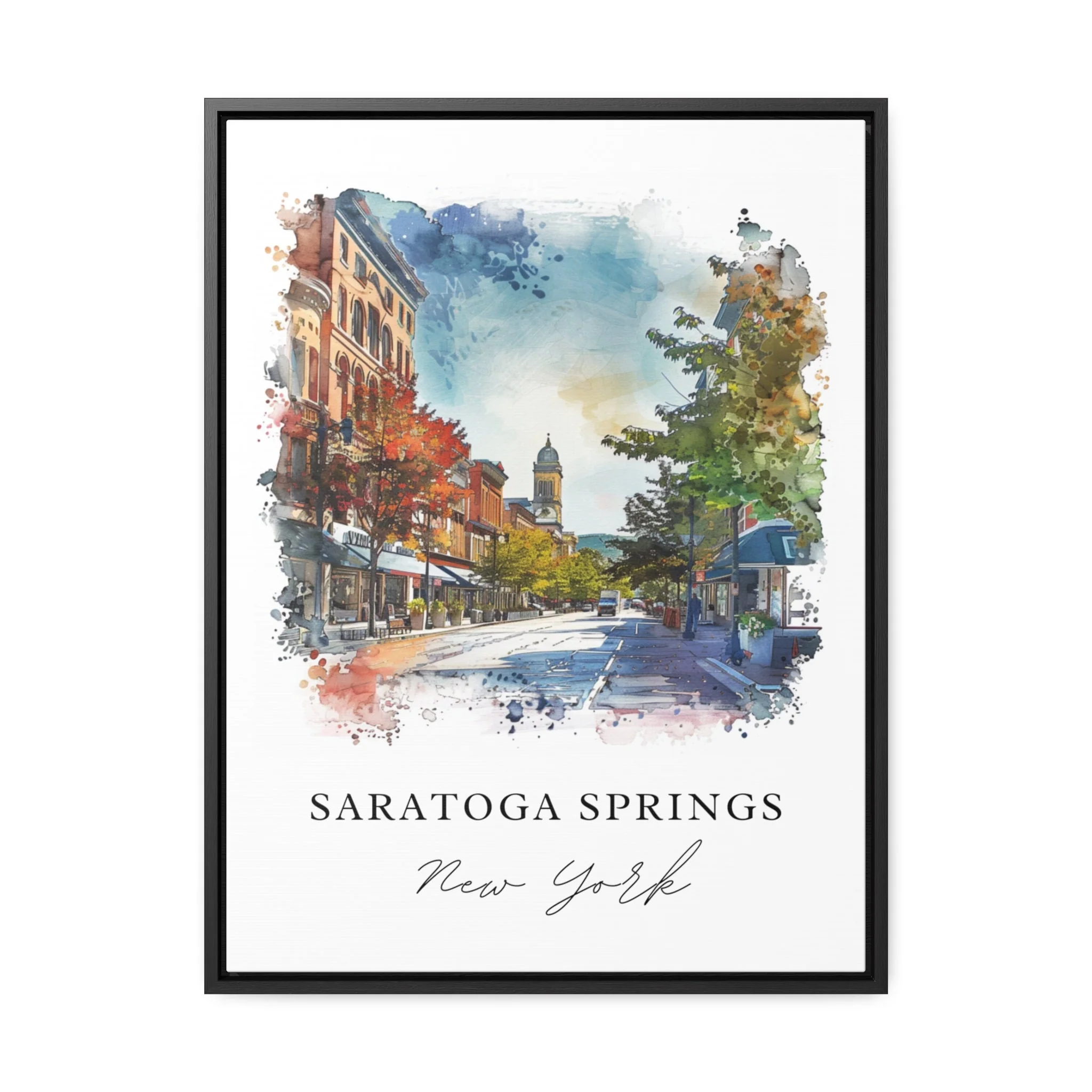Saratoga Springs, NY, USA – Watercolor Art Print - Image 5