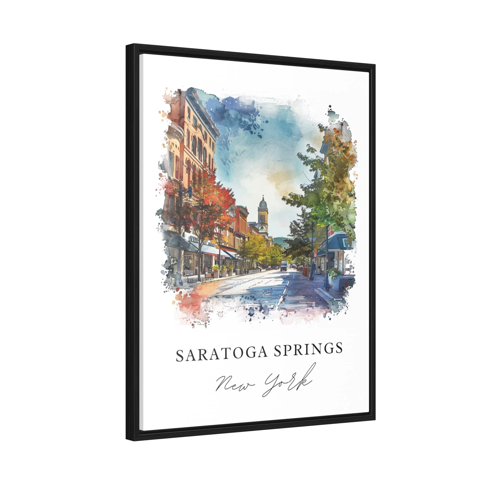 Saratoga Springs, NY, USA – Watercolor Art Print - Image 6