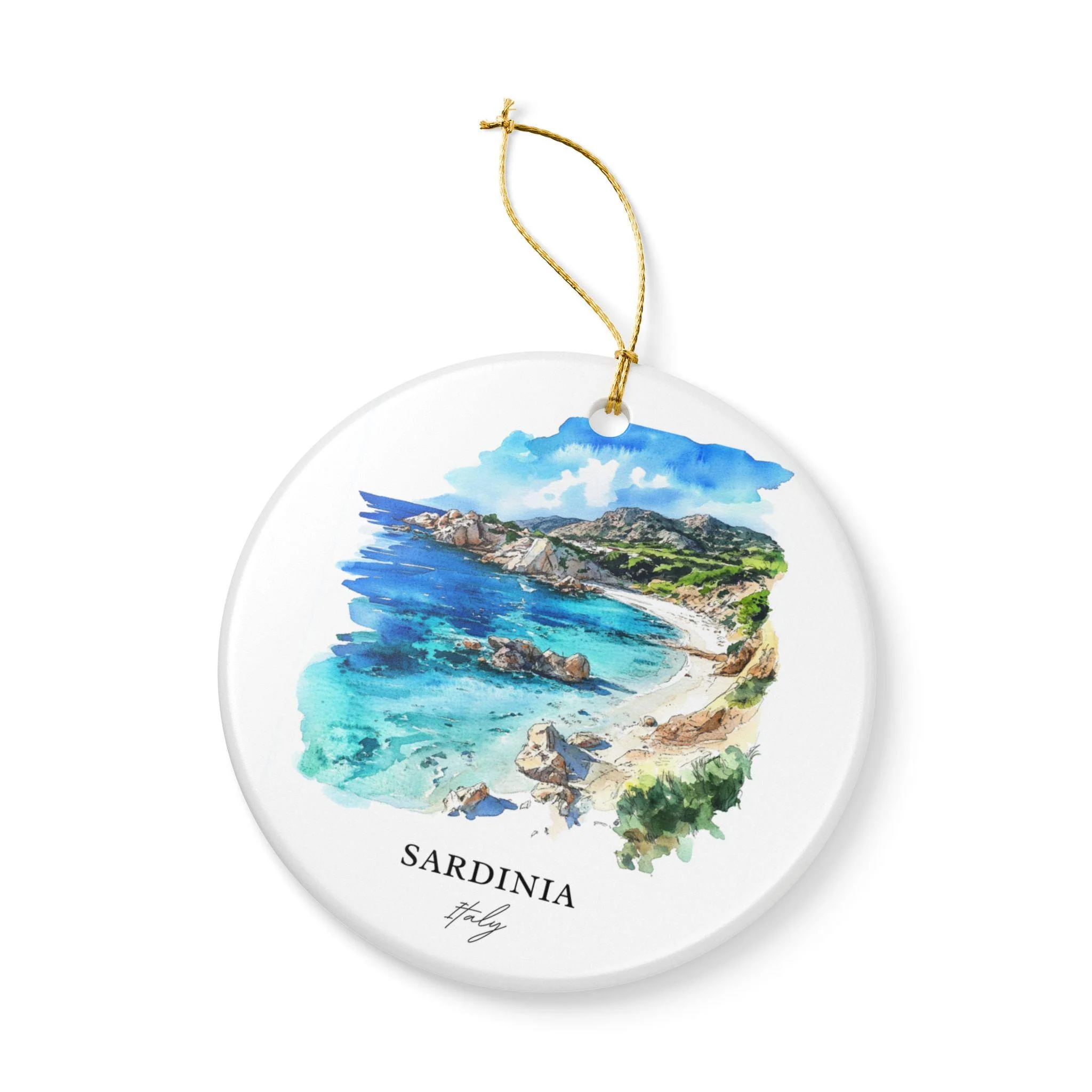 Sardinia Italy Ornament: Unique Sardinia Souvenir, Sardinia Xmas Decor, and Authentic Sardinia Italy Gift - Image 2