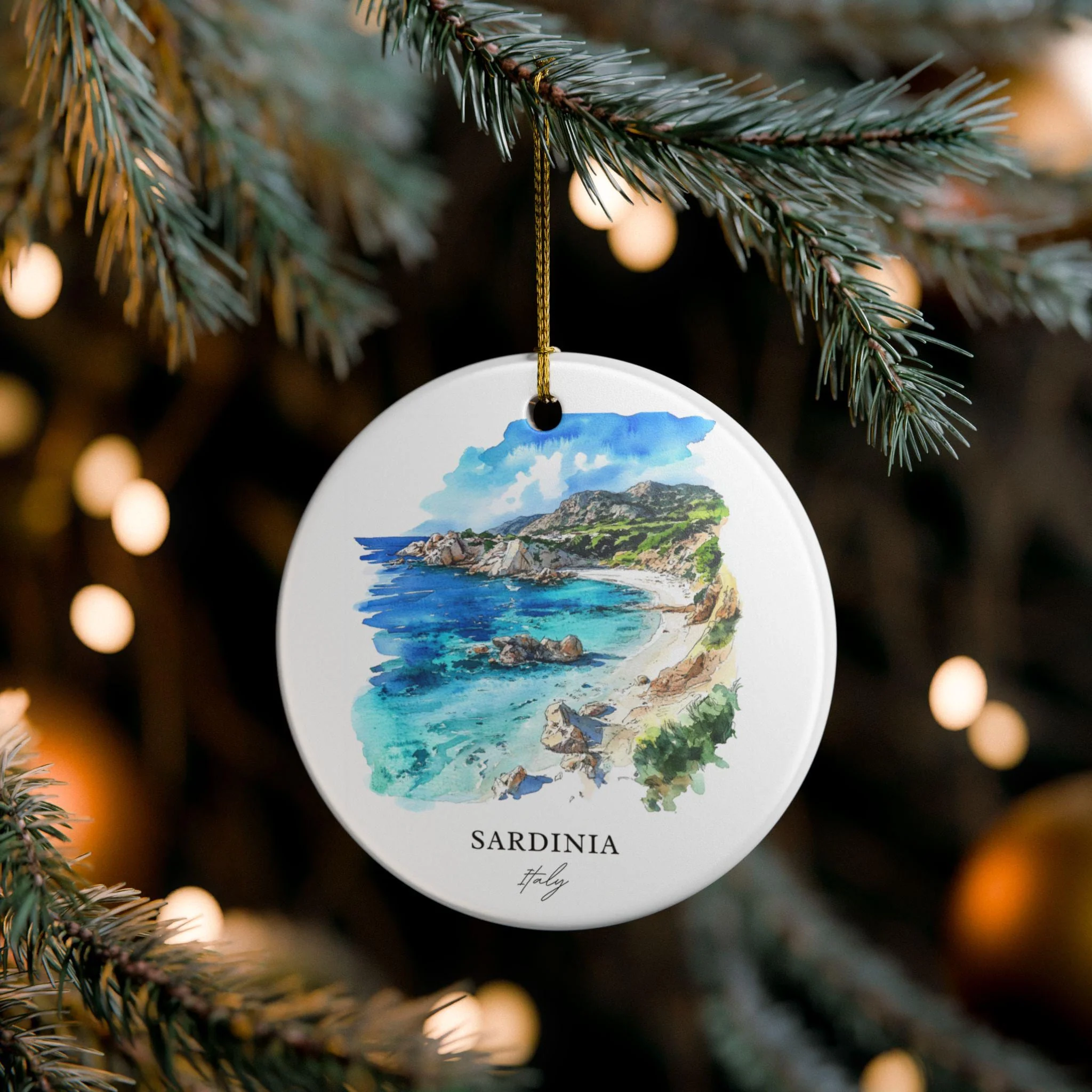 Sardinia Italy Ornament: Unique Sardinia Souvenir, Sardinia Xmas Decor, and Authentic Sardinia Italy Gift - Image 3