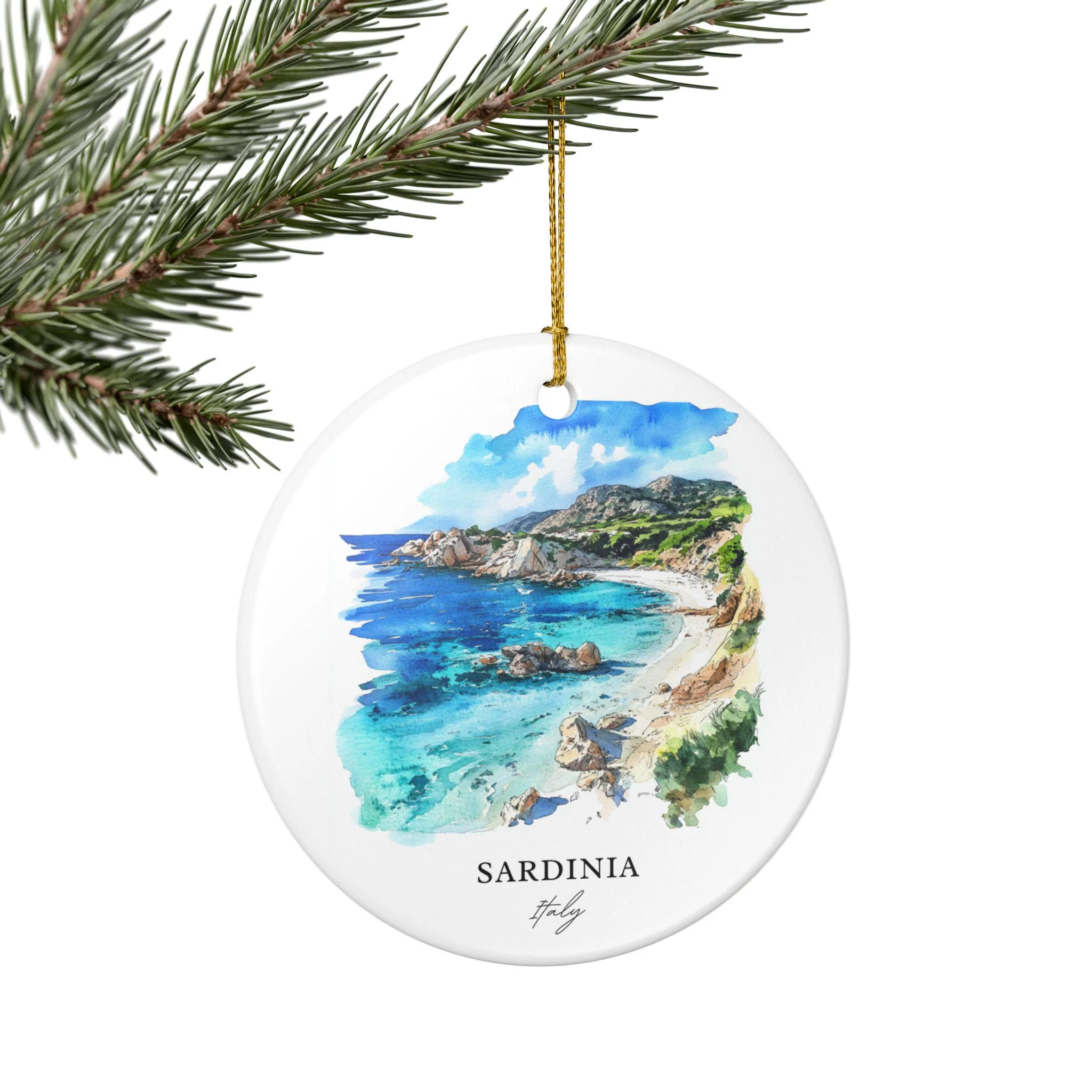 Sardinia Italy Ornament: Unique Sardinia Souvenir, Sardinia Xmas Decor, and Authentic Sardinia Italy Gift - Image 4