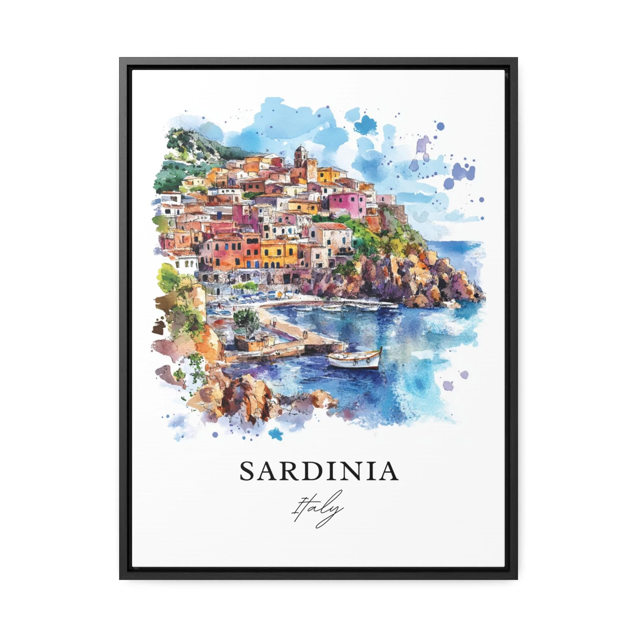 Sardinia, Italy – Watercolor Art Print Cagliari - Image 6