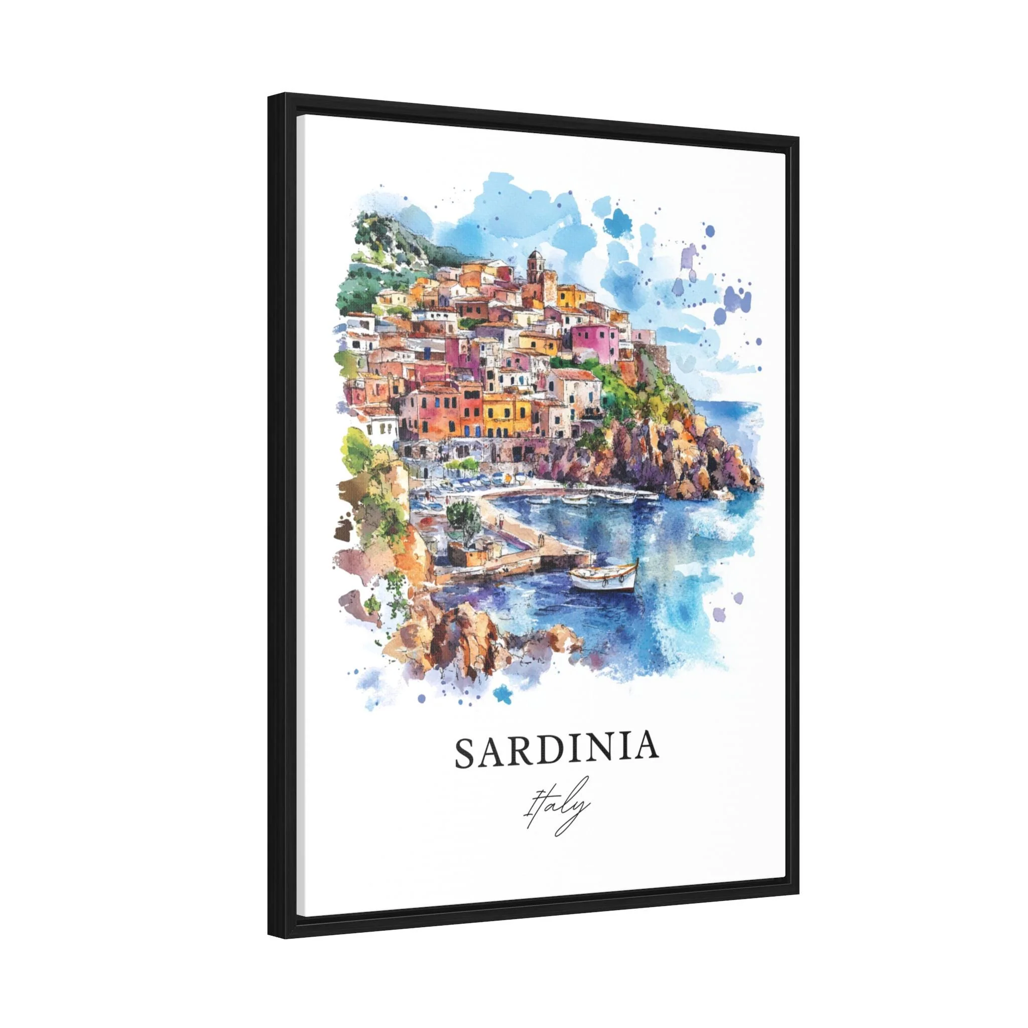 Sardinia, Italy – Watercolor Art Print Cagliari - Image 7