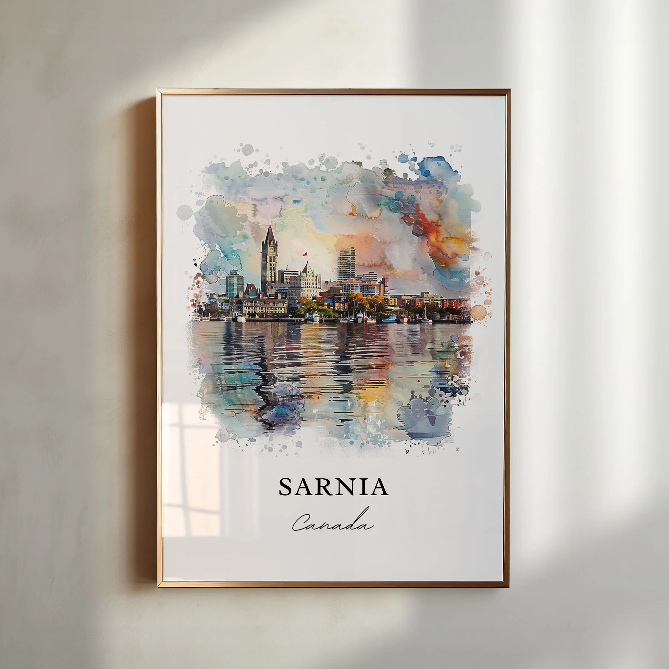 Sarnia, Ontario, Canada – Watercolor Art Print