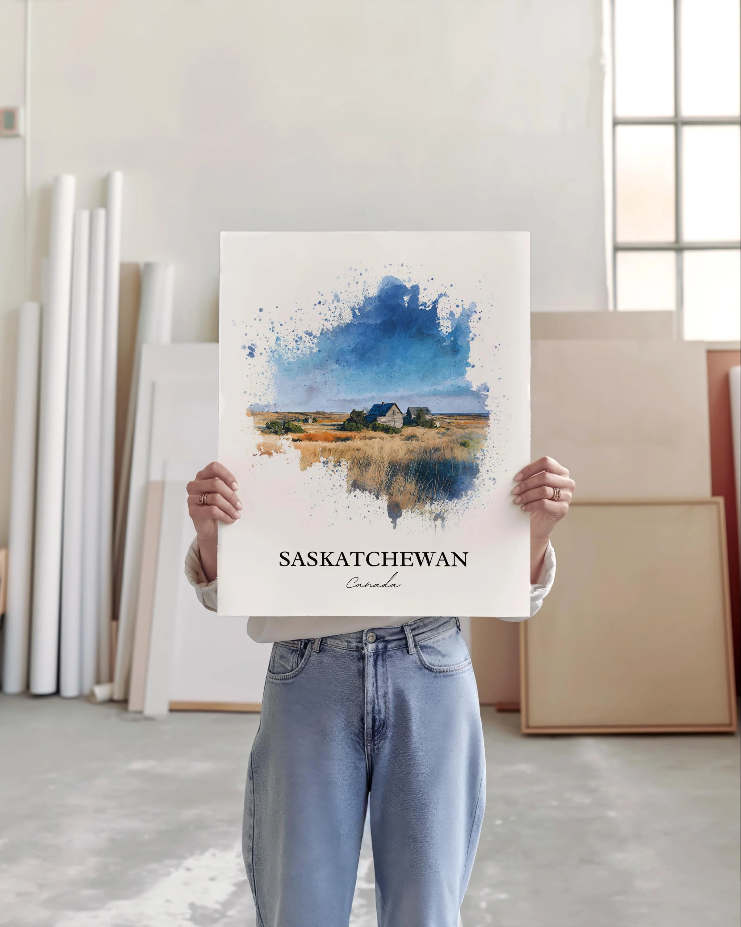 Saskatchewan, Canada – Watercolor Art Print - Image 6