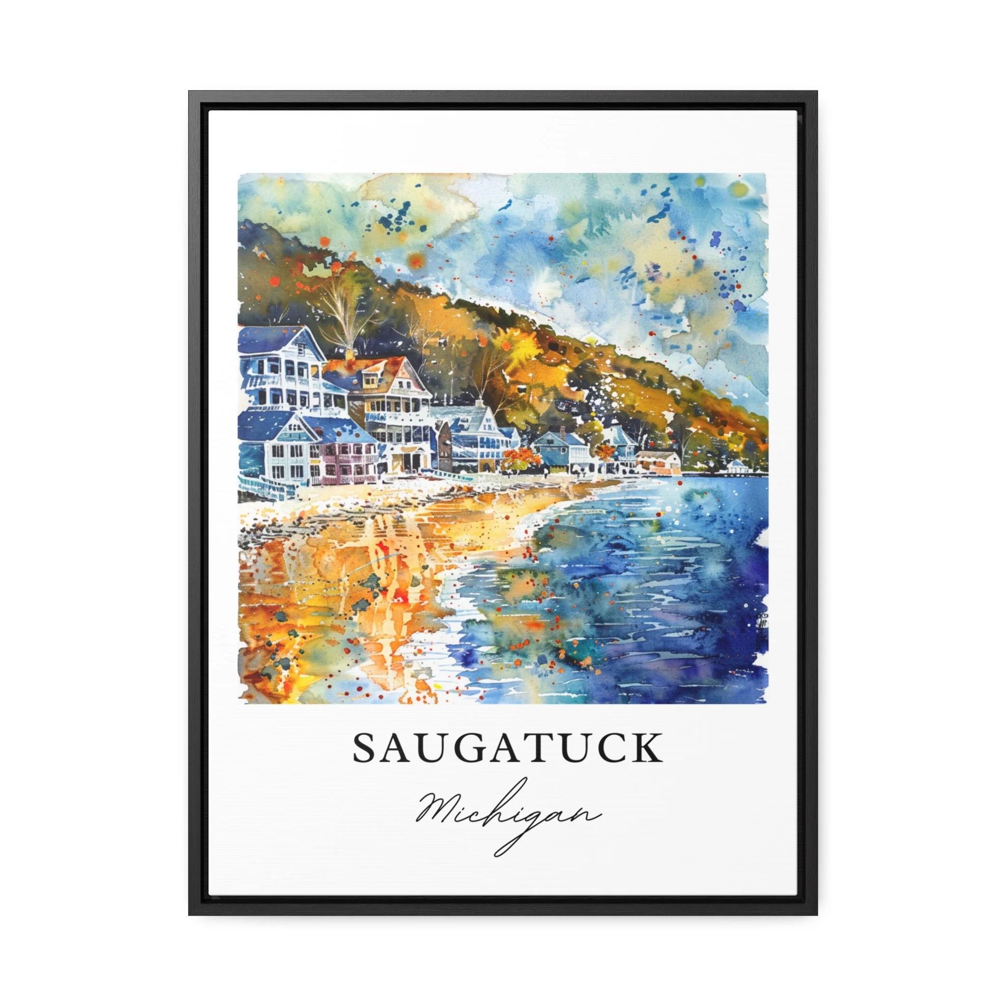 Saugatuck, Michigan, Michigan – Watercolor Art Print - Image 5
